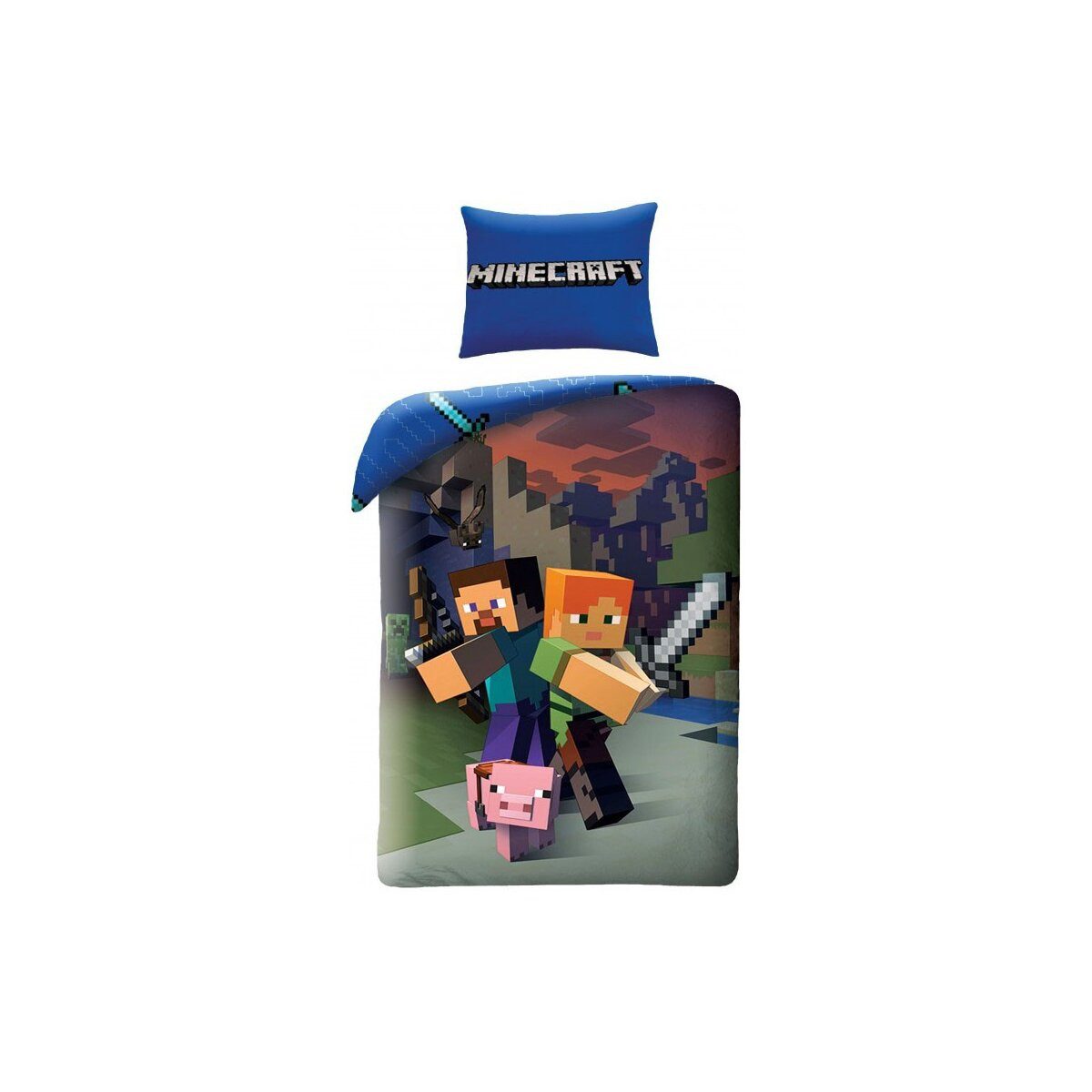 Minecraft Bettwäsche Minecraft Steve & Alex günstig online kaufen