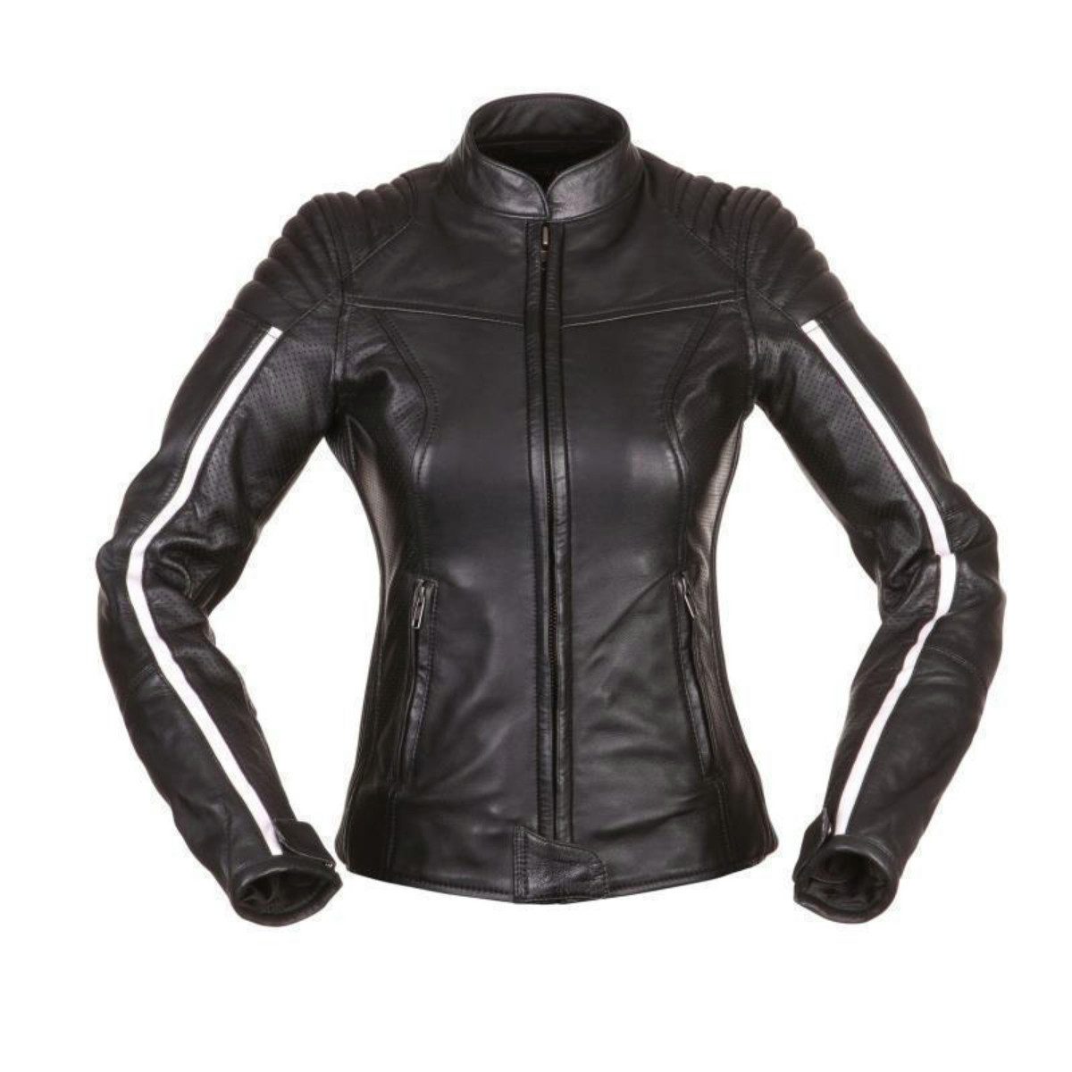 Modeka Motorradjacke Modeka Alva Lady Lederjacke schwarz / weiss 44