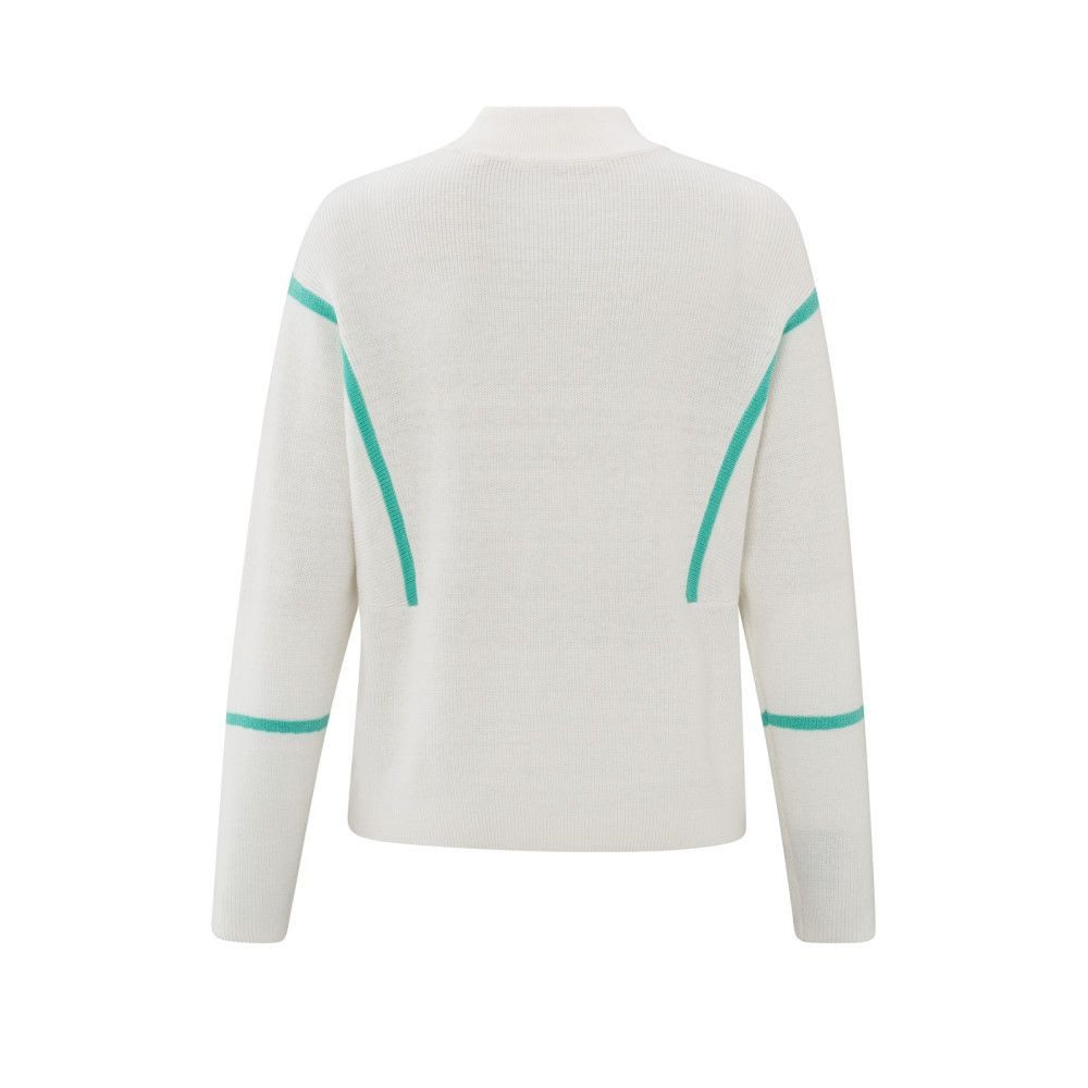 YAYA Strickpullover Pullover mit Stehkragen und dezenten Streifendetails günstig online kaufen