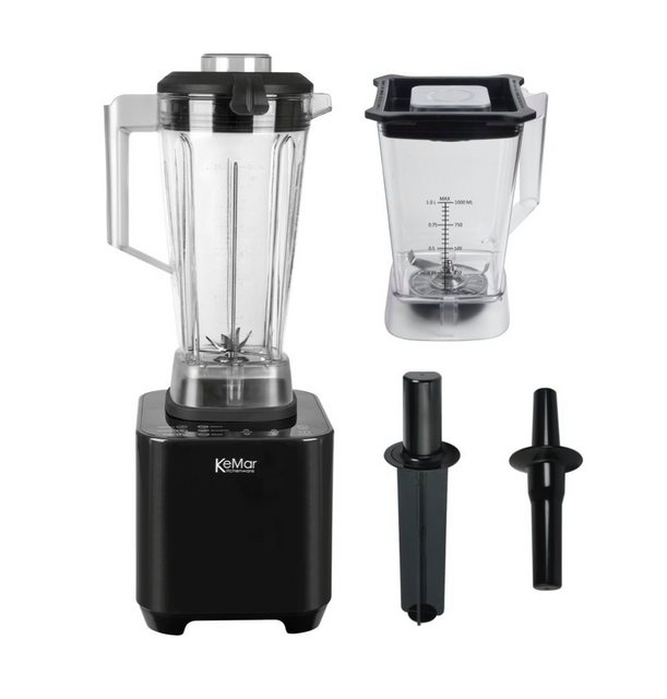 KeMar Kitchenware Standmixer KSB-200, 1500,00 W, 2 Behälter, Touchdisplay, Hochleistungsmixer, Smoothiemaker