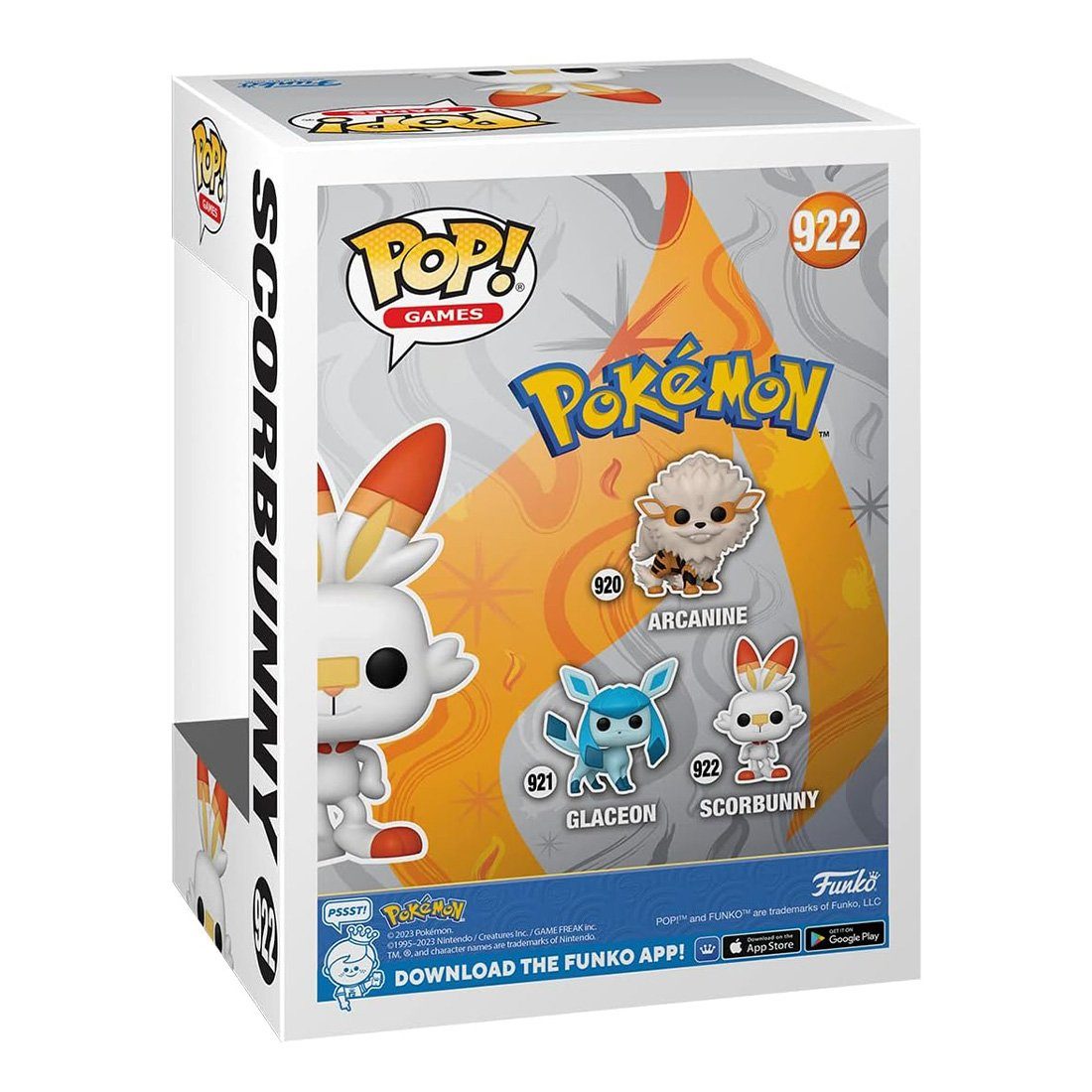 Pokémon Funko POP! Figur von Figur Merchandise-Figur von POP 69081, (Figur), Funko Hopplo Feuer, Pokémon Scorbunny, Hopplo, Typ aus Funko