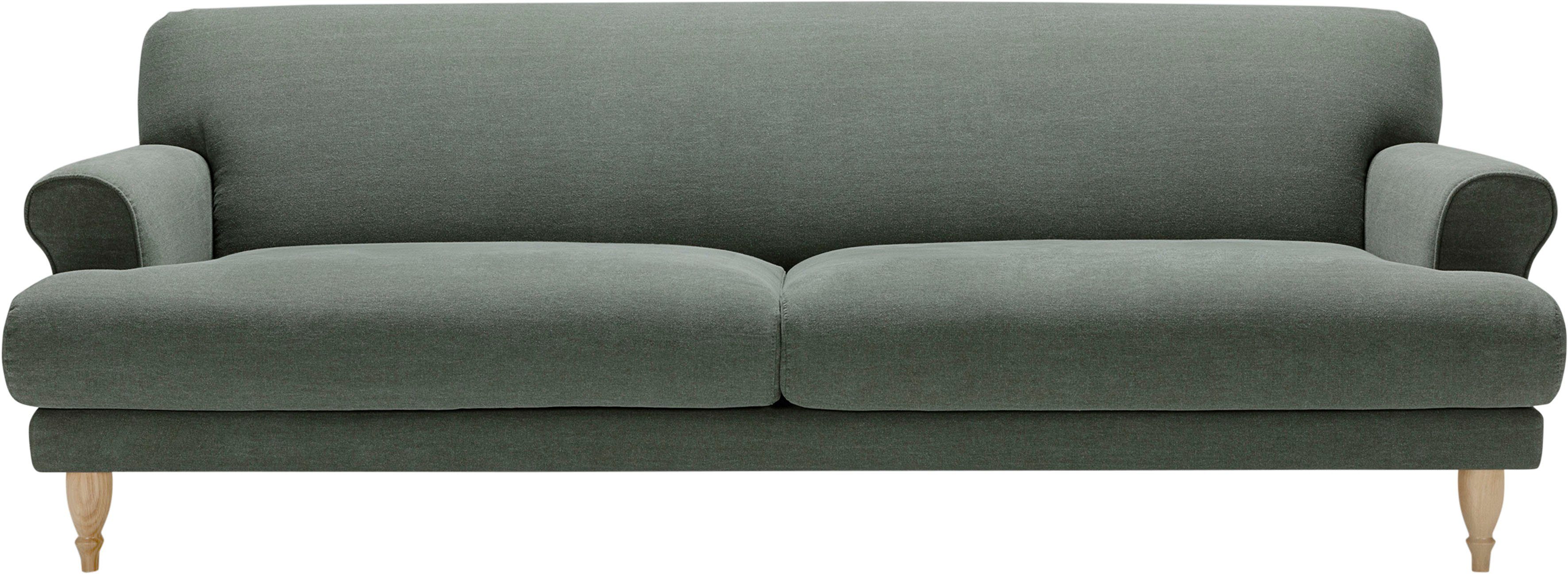 LOVI Sofa Ginger, 3-Sitzer, Eiche natur, Füße Polsterunterlage Sitzunterfederung mit