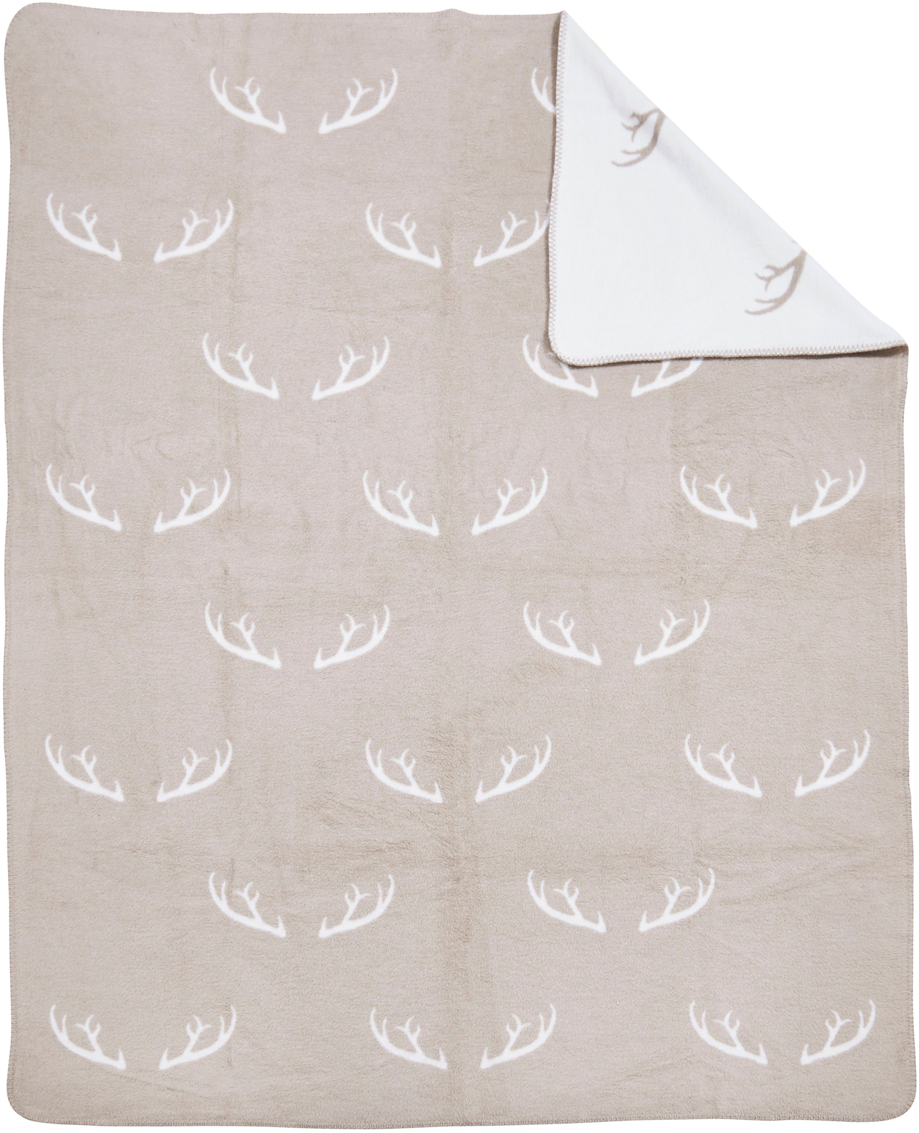 Wohndecke ANTLER, done.®, Weiche Wohndecke im Doubleface-Look