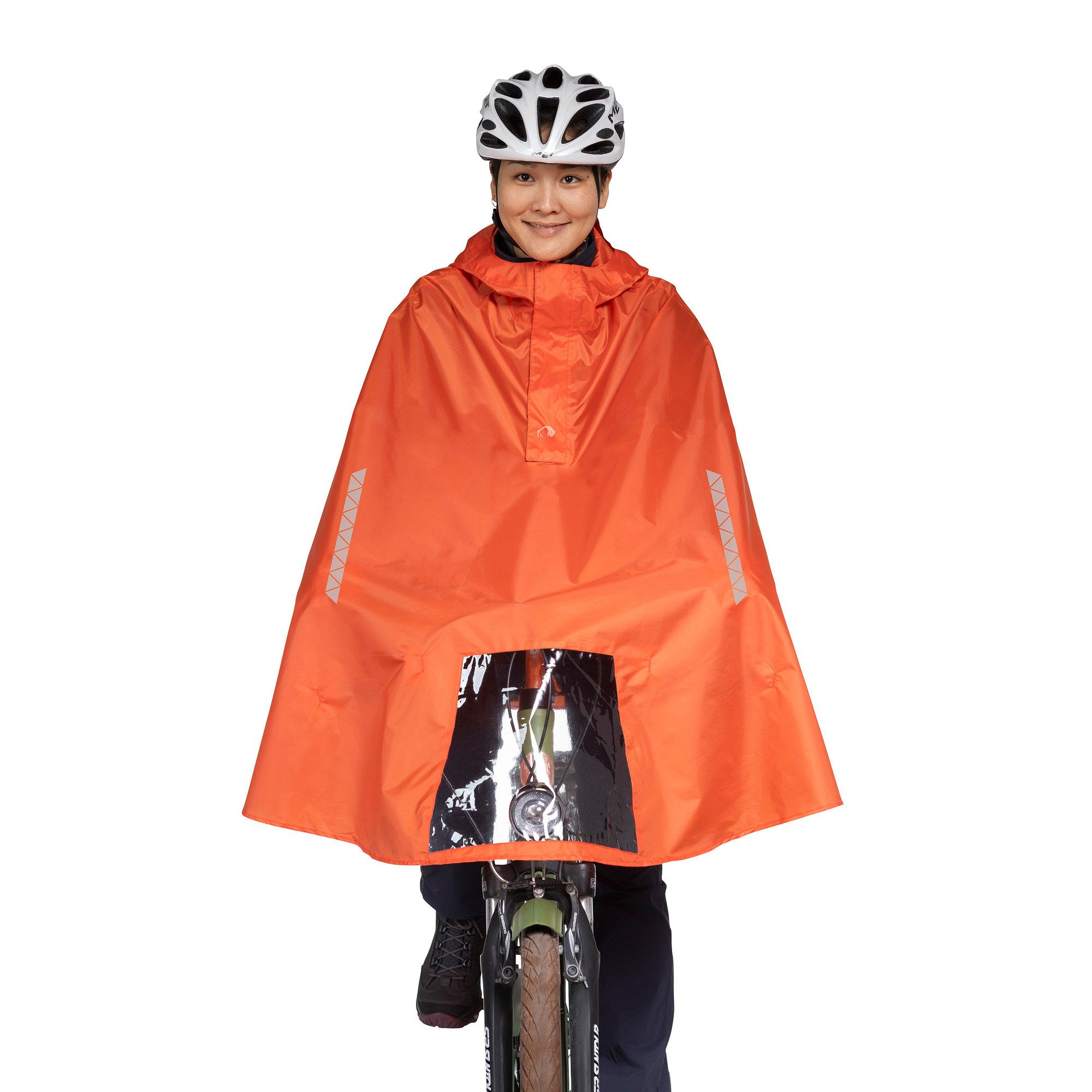 TATONKA® Regenponcho Bike Poncho - Wasserdichter Fahrrad-Cape mit Kapuze und Sichtfenster In mehreren Größen verfügbar