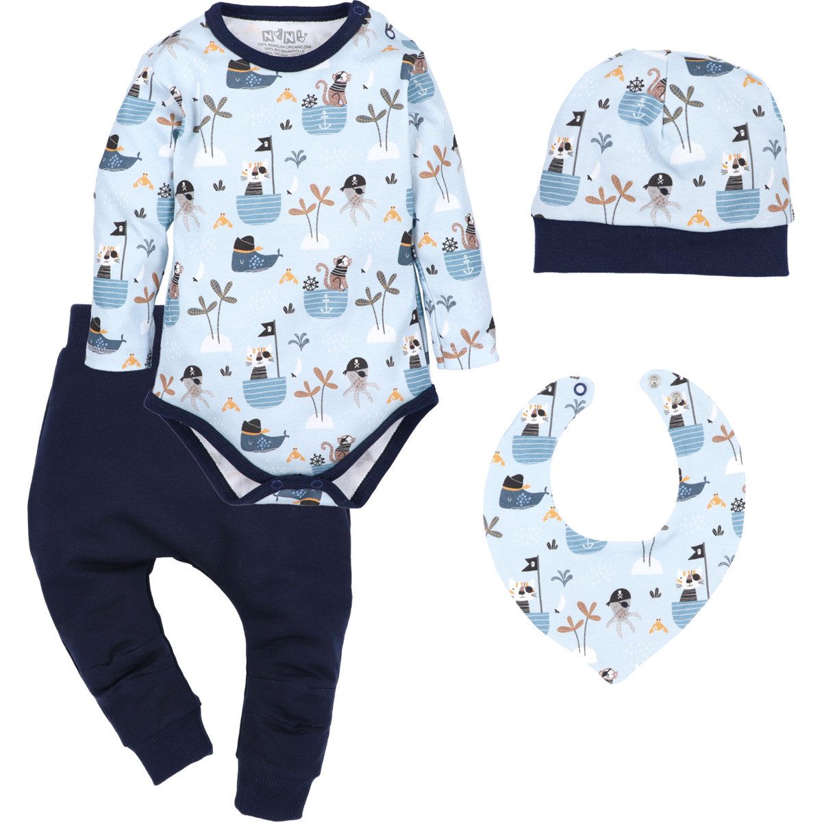 NINI Erstausstattungspaket Piraten Unisex Kinder (Pack, 4-tlg., 4)
