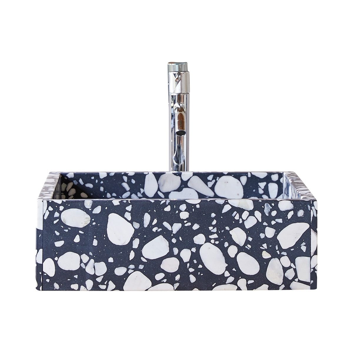 Tikamoon Waschbecken Extravagantes Waschbecken Premium-Terrazzo Unik