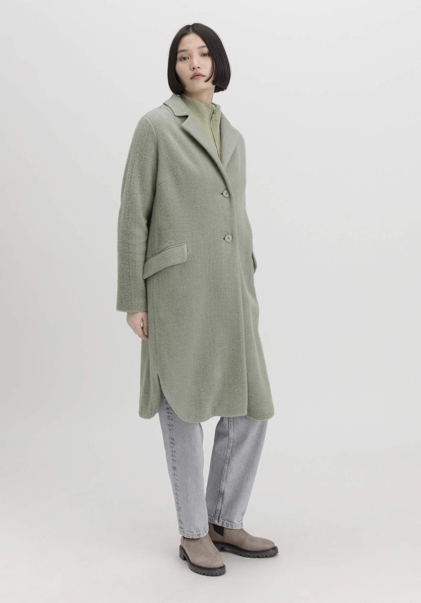 Hessnatur Wollmantel Wollfleece Regular aus Bio-Merinowolle günstig online kaufen