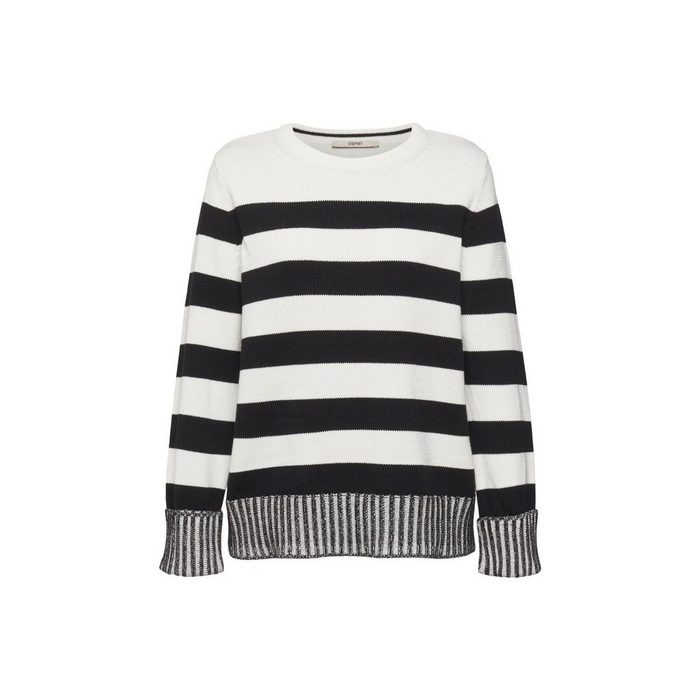 Esprit Strickpullover Sweater mit Streifen 100% Baumwolle