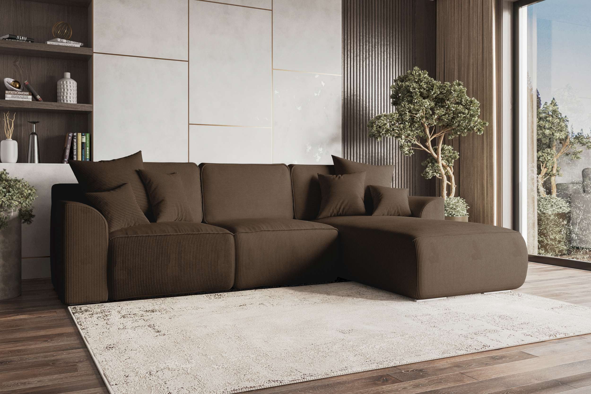99rooms Ecksofa Gusto, Sofa L-Form, Eckcouch, mit abnehmbaren Kissen, Rundu günstig online kaufen