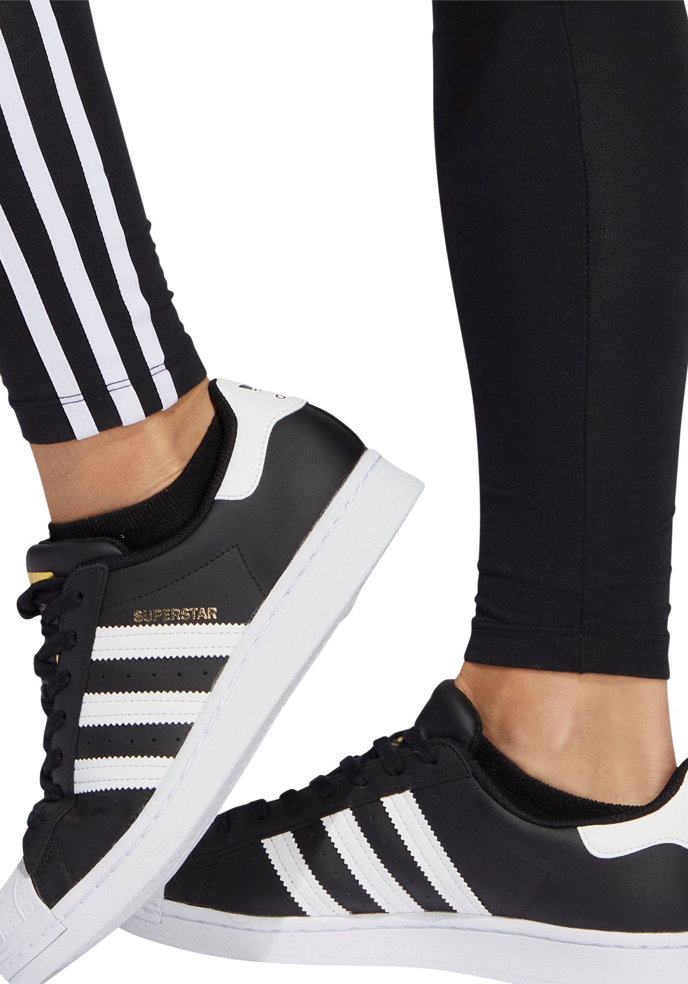 adidas Originals CLASSICS (1-tlg) BLACK/WHITE 3-STREIFEN ADICOLOR Leggings