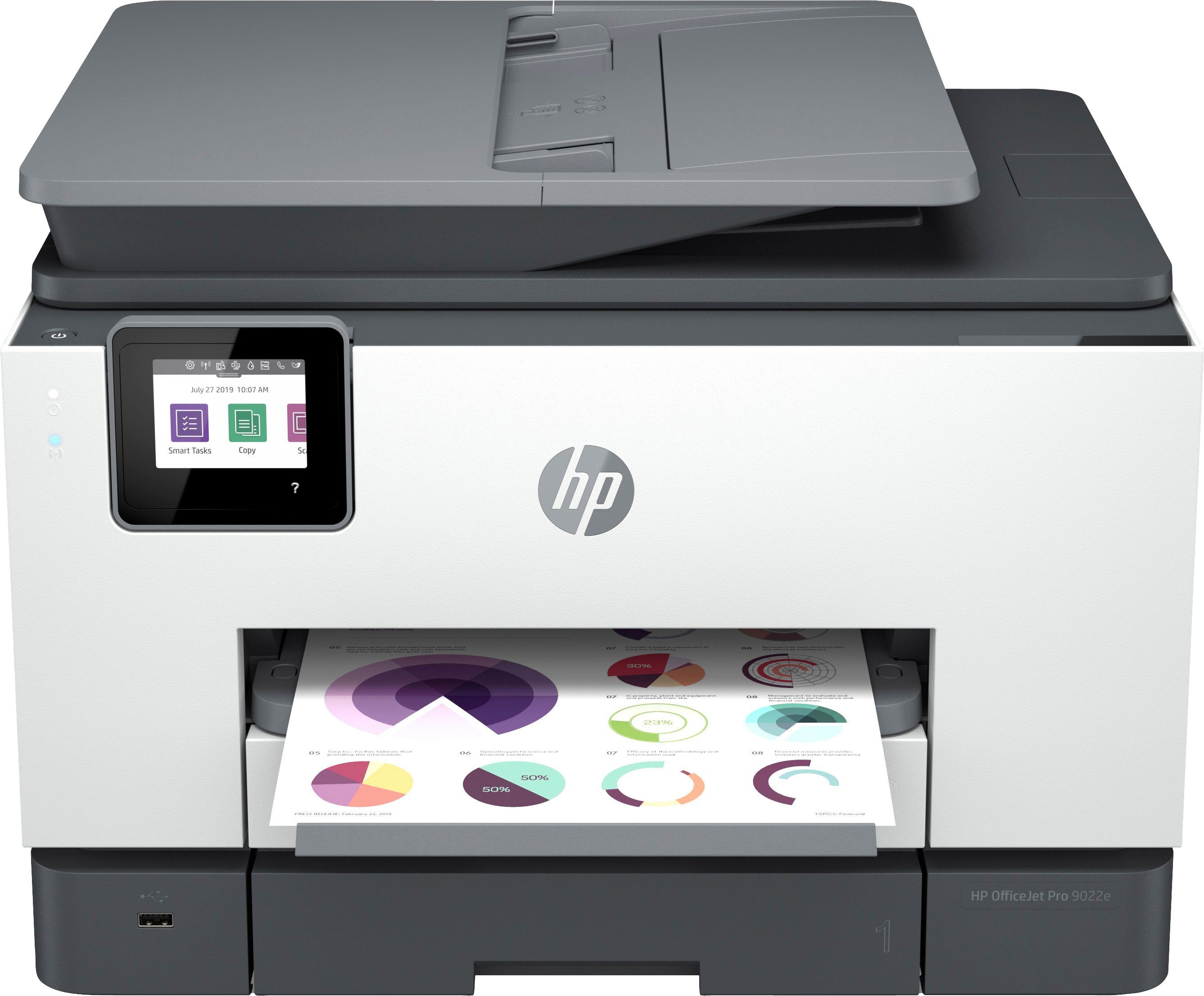 HP OfficeJet Pro 9022e AiO Instant Multifunktionsdrucker, kompatibel) color A4 (LAN HP+ Ink (Wi-Fi), (Ethernet), WLAN