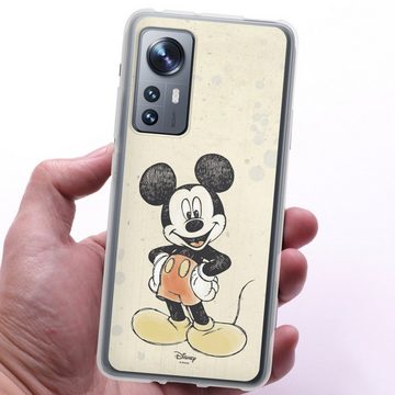 DeinDesign Handyhülle Offizielles Lizenzprodukt Mickey & Minnie Mouse Wasserfarbe, Xiaomi 12 5G Silikon Hülle Bumper Case Handy Schutzhülle