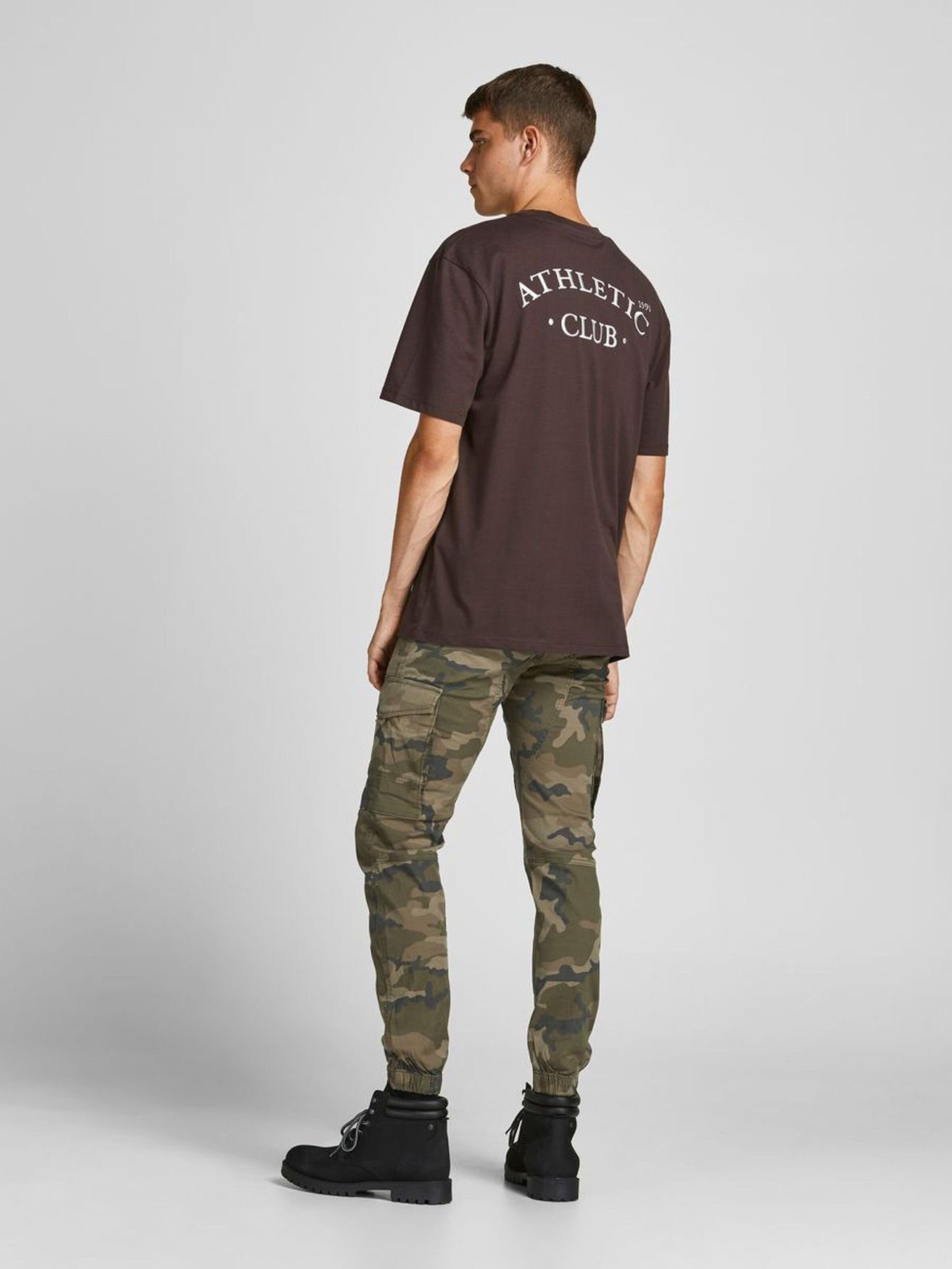 Jack & Jones Cargohose Cargo Pants PAUL FLAKE AKM 542 Twill Gummibund PAUL JJ FLAKE AKM 542