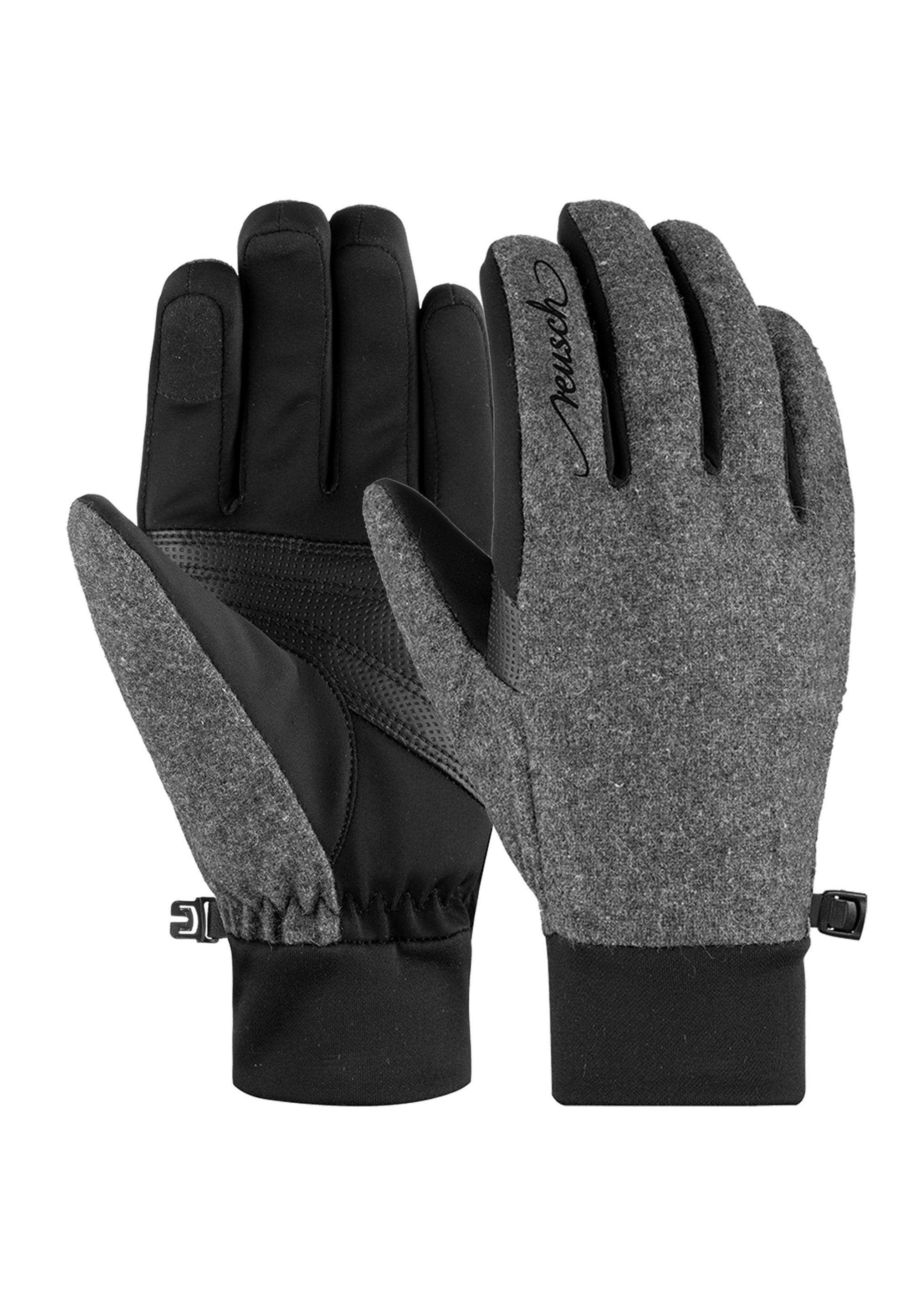 Reusch Skihandschuhe Saskia Touch-tec mit verspielten Design-Elementen schwarz-grau | Handschuhe