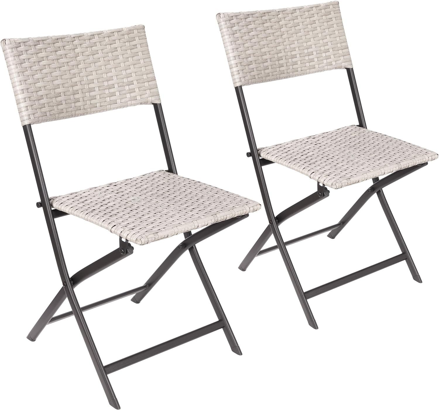 BRUBAKER Campingstuhl Lugano - Polyrattan Klappstuhl günstig online kaufen