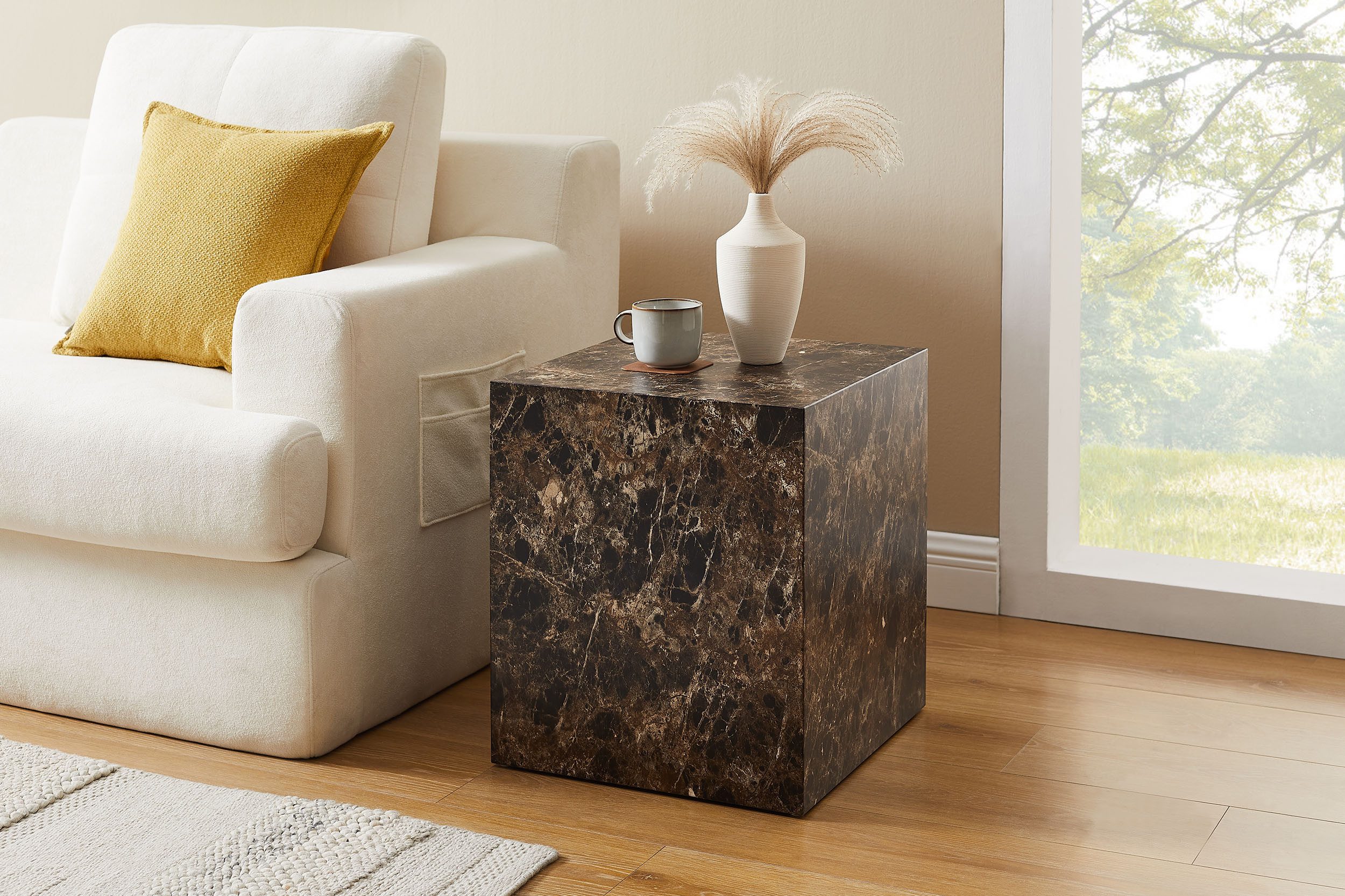 SalesFever Beistelltisch Design-Tisch für jeden Raum, quadratisch 45x45 cm, günstig online kaufen