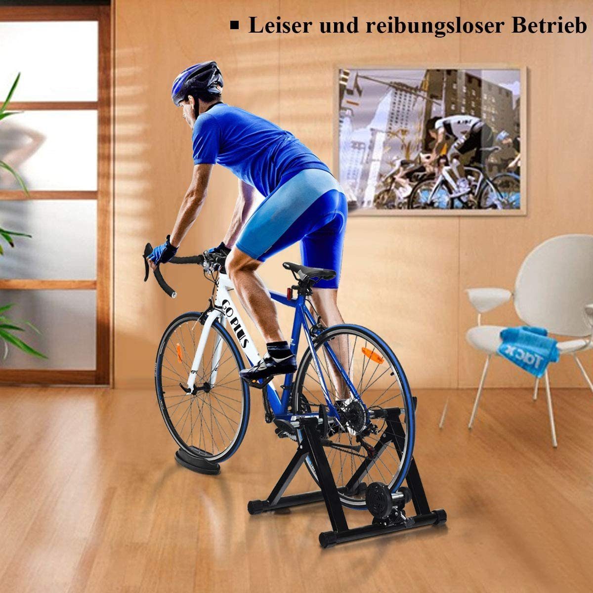 Klappbar Rollentrainer Cycletrainer Fahrradtrainer bis zu 150 kg - Costway