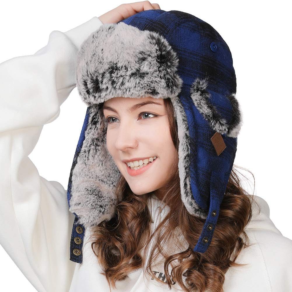 YI Fellimitatmützen Warme Fliegermütze Wintermütze mit günstig online kaufen