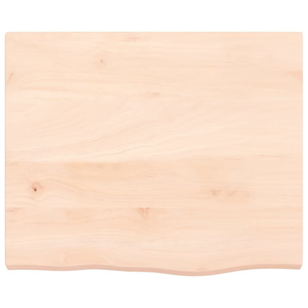furnicato Eiche Massivholz Tischplatte 60x50x(2-4) cm Unbehandelt