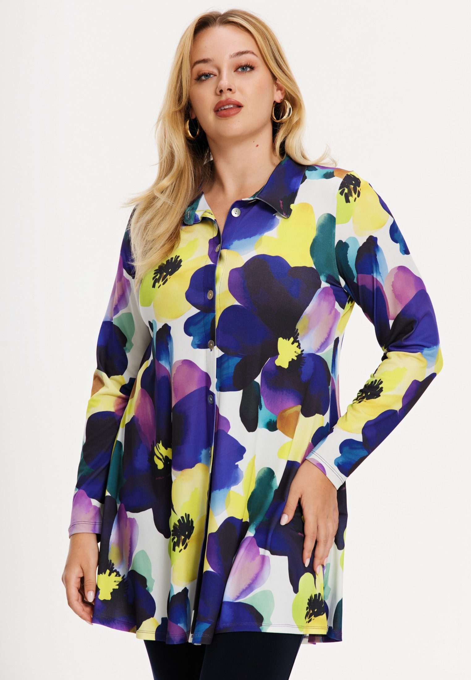 Blusentop Damen Bluse mit Druck