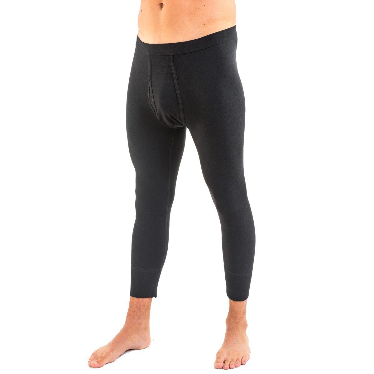 HERMKO Lange Unterhose 3440 mit Eingriff, Bio-Baumwolle, ¾ lang, wadenlang, Weichbund