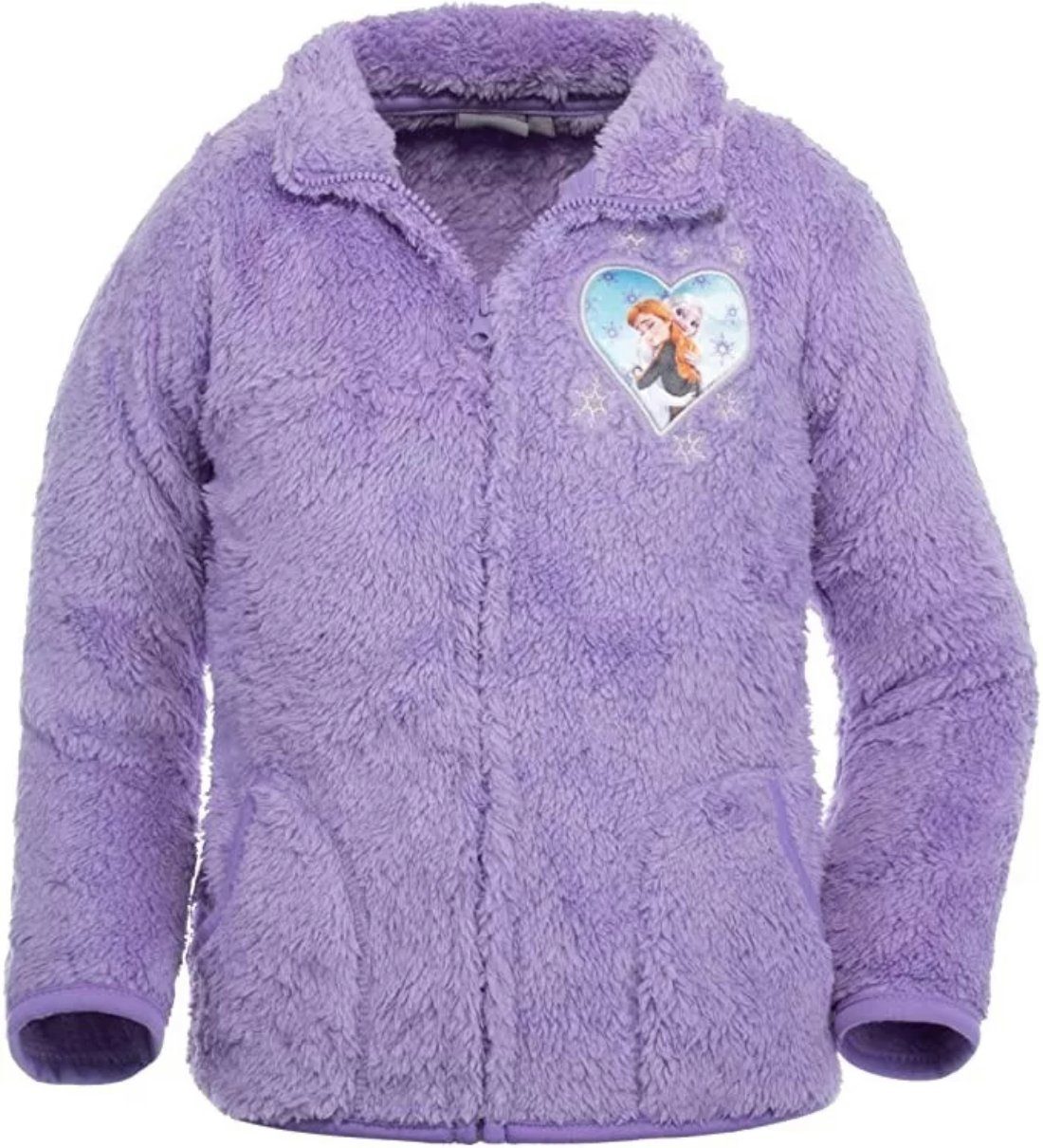 Disney Fleecejacke Disney Die Eiskönigin Elsa Anna Kinder Fleece Jacke Gr. 98 bis 116 Lila