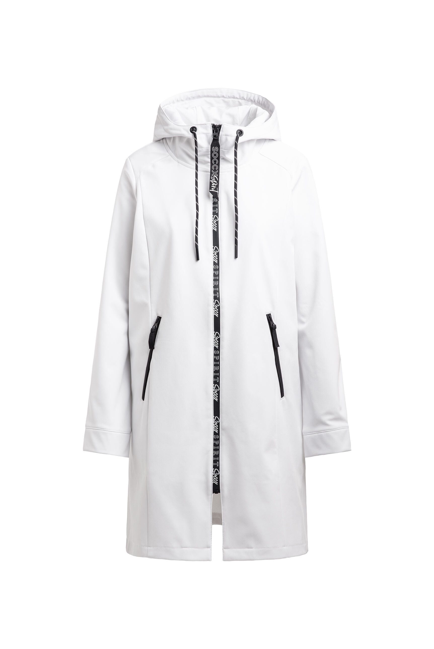 SOCCX Softshelljacke mit seitlichen Reißverschlusstaschen