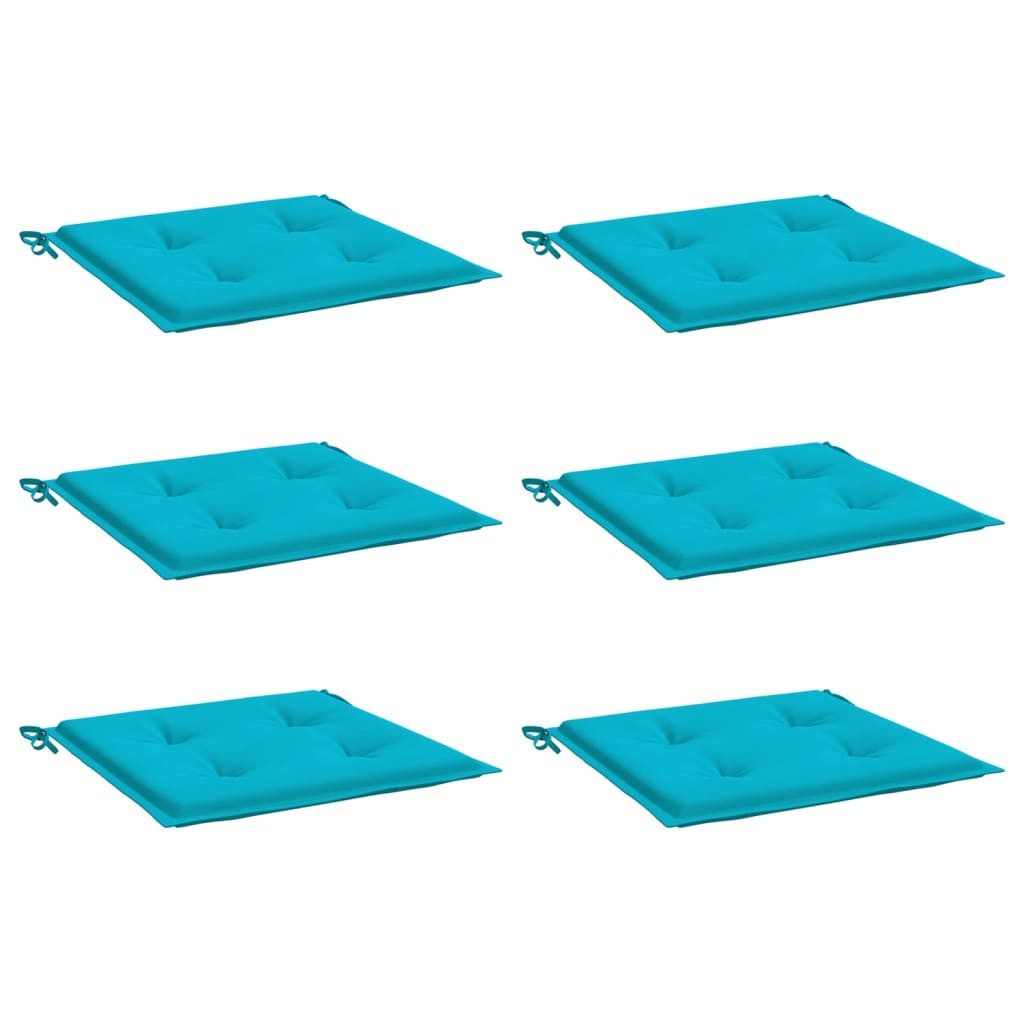 vidaXL Sitzauflage Gartenstuhl-Kissen 6 Stk. Türkis günstig online kaufen