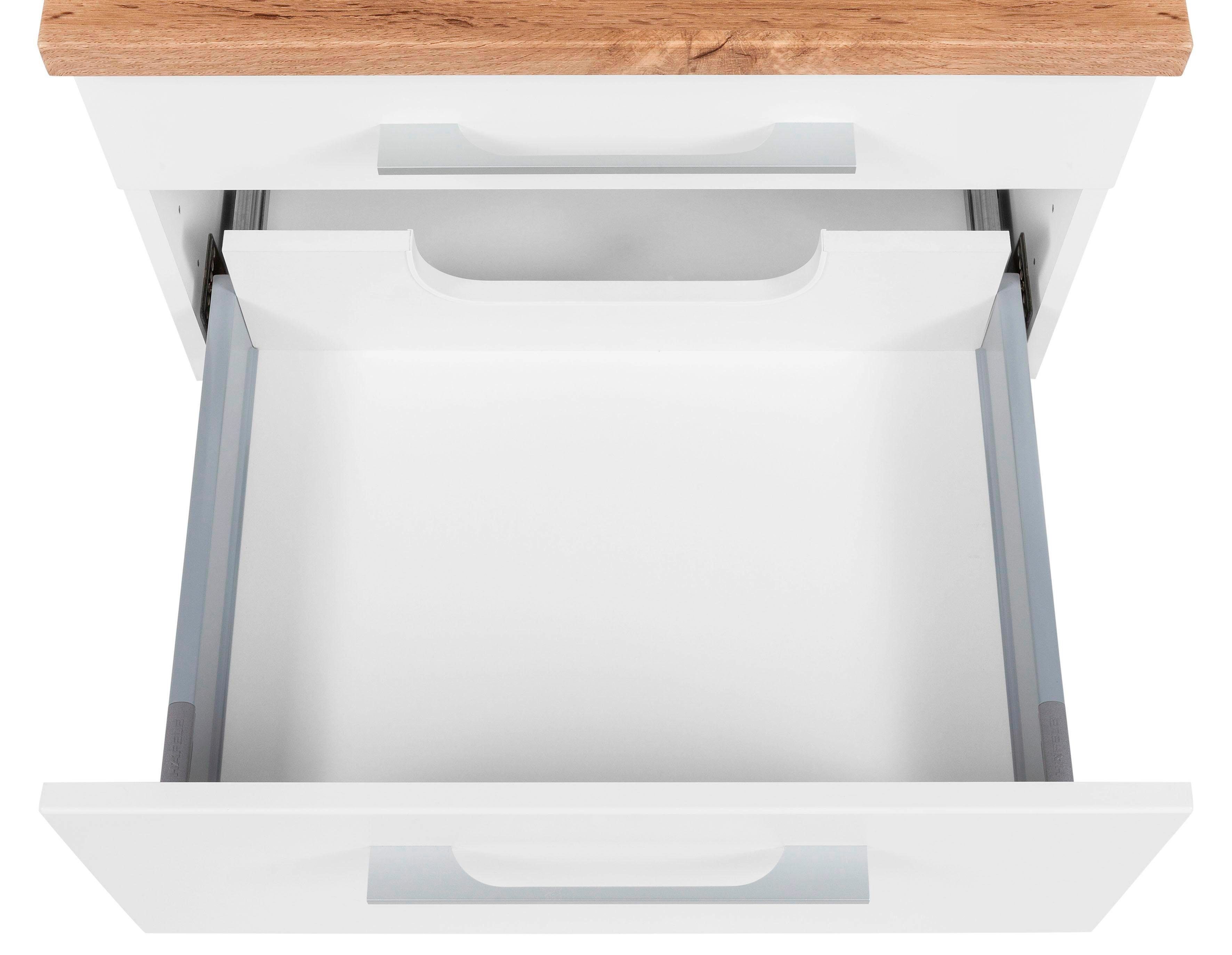 Badmöbel, weiß cm inkl. weiß 60 Waschtisch | MÖBEL Davos Waschbecken, Waschbeckenunterschrank HELD Breite