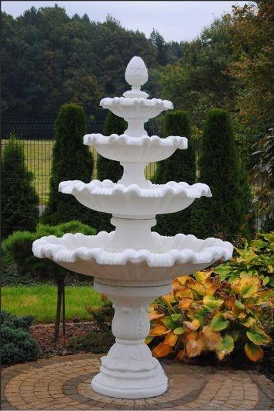 JVmoebel Gartenbrunnen Springbrunnen Teich Brunnen Steinbrunnen Gartenbrunnen Fontaine Neu, Made in Europa