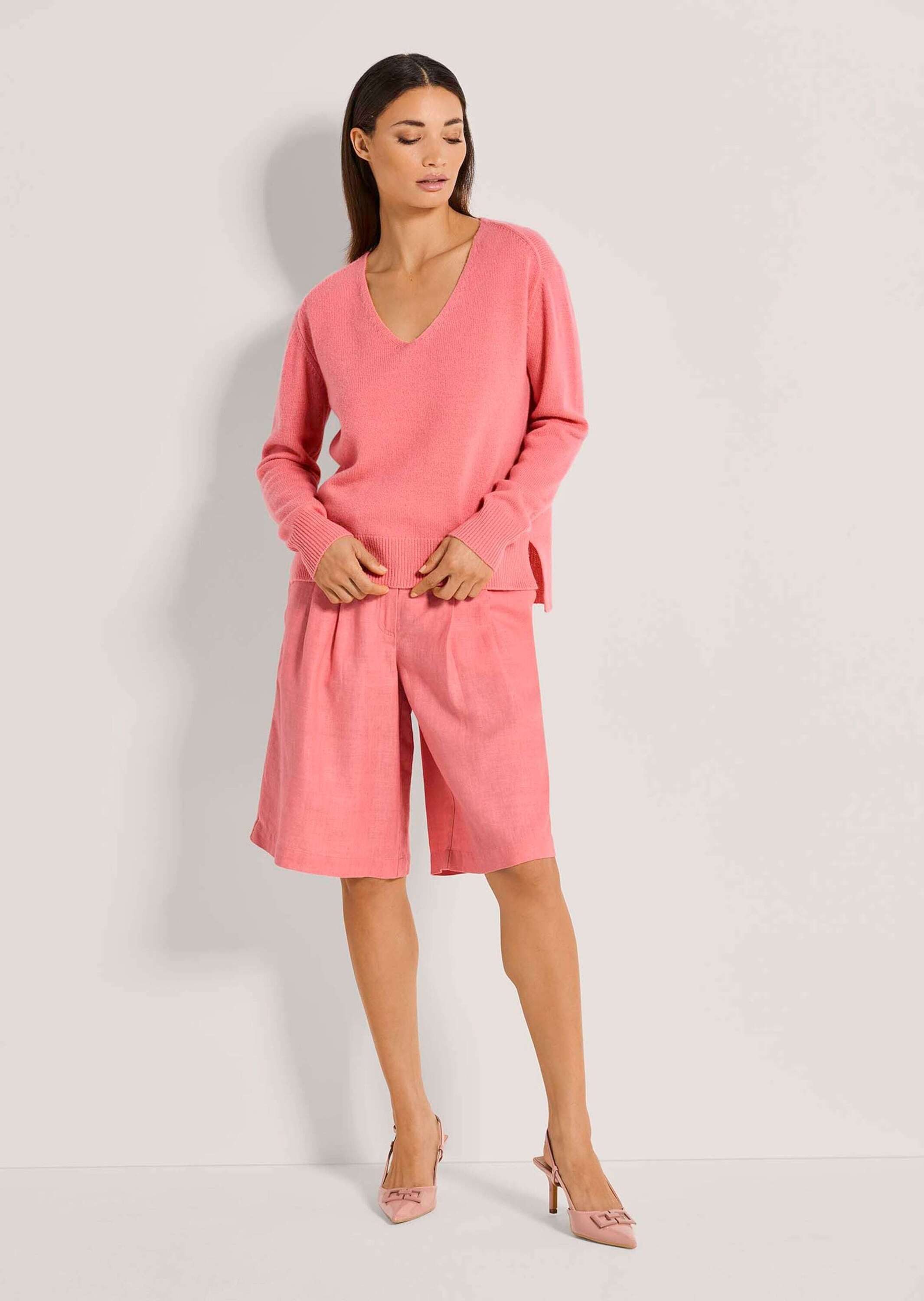 MADELEINE Strickpullover Kaschmir-Pullover mit V-Ausschnitt günstig online kaufen