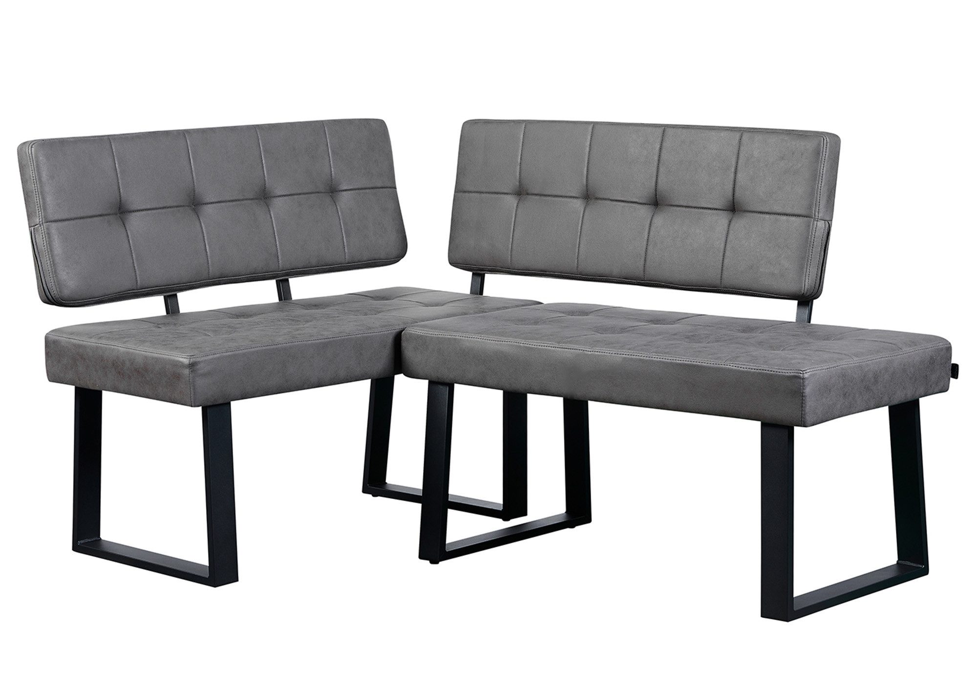 B&D home Eckbank AKA, beidseitig montierbar, Sitzbank Esszimmer, Polsterbank (2-St), gepolstert, mit Rückenlehne, verschiedene Maße