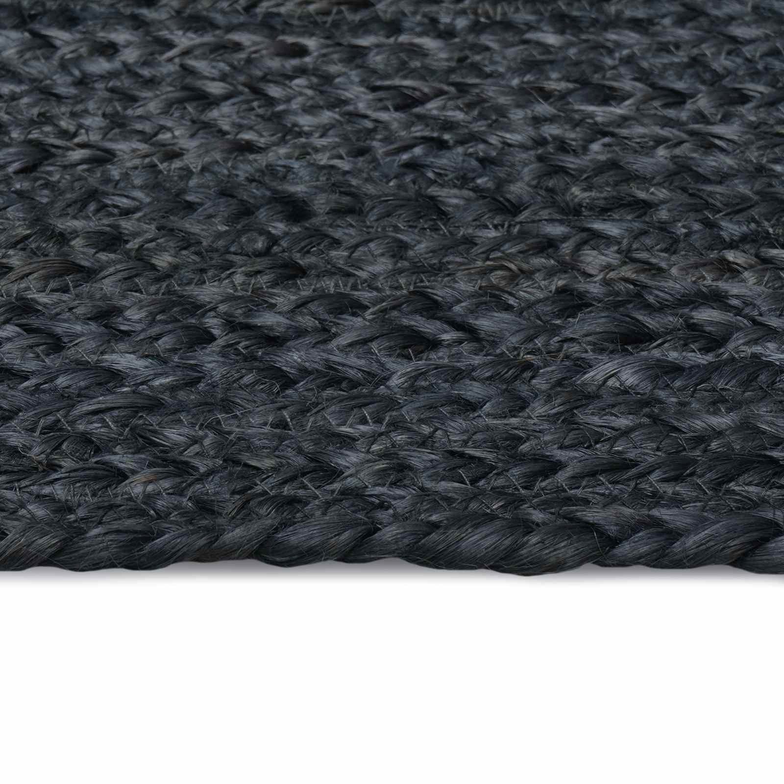 vidaXL Teppich Bereichsteppich Dunkelgrau 300 x 300 cm Jute, Quadratisch