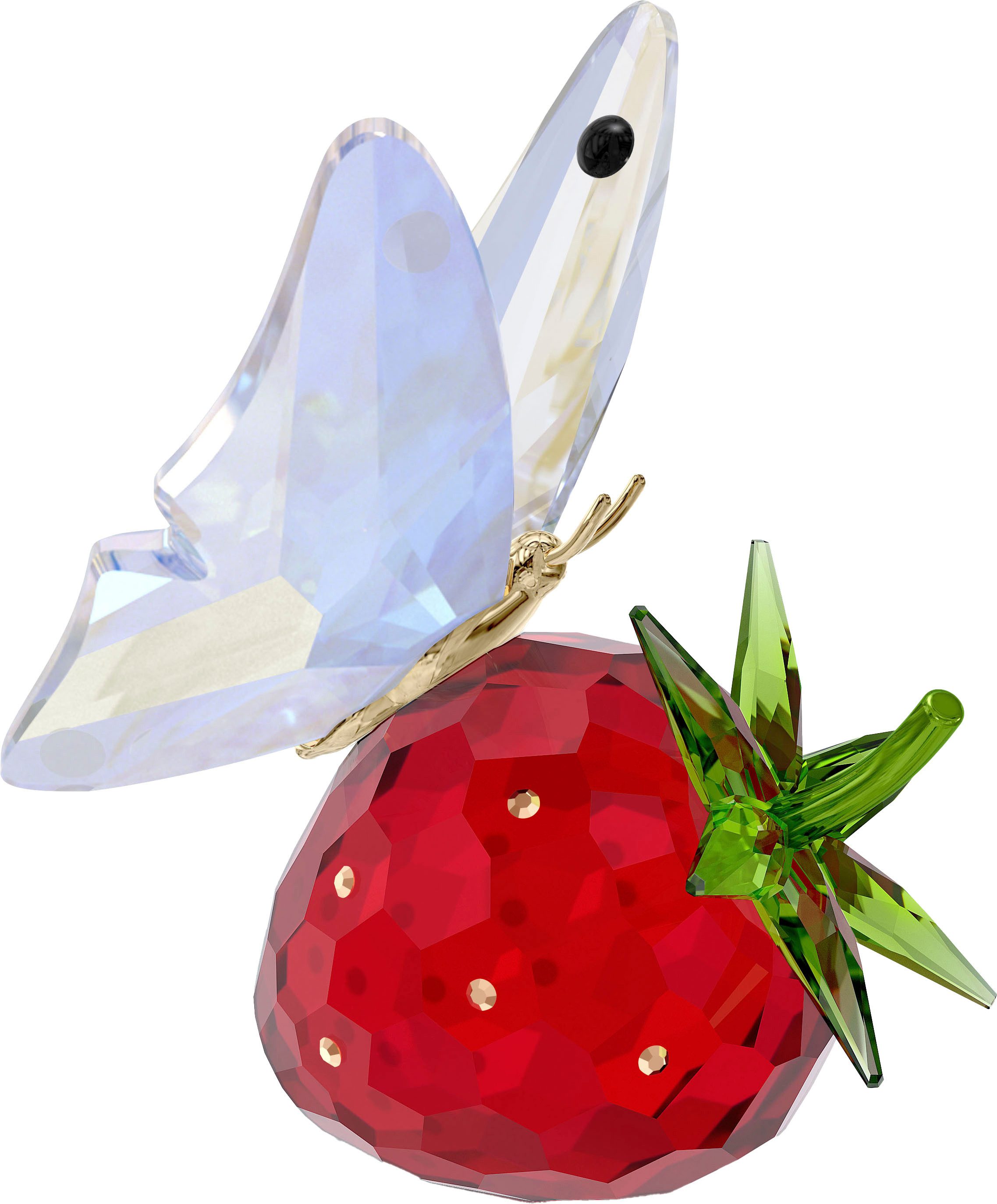Swarovski Dekofigur Kristallfigur Sammelfigur Idyllia Schmetterling und Erdbeere (1 St), Swarovski® Kristall