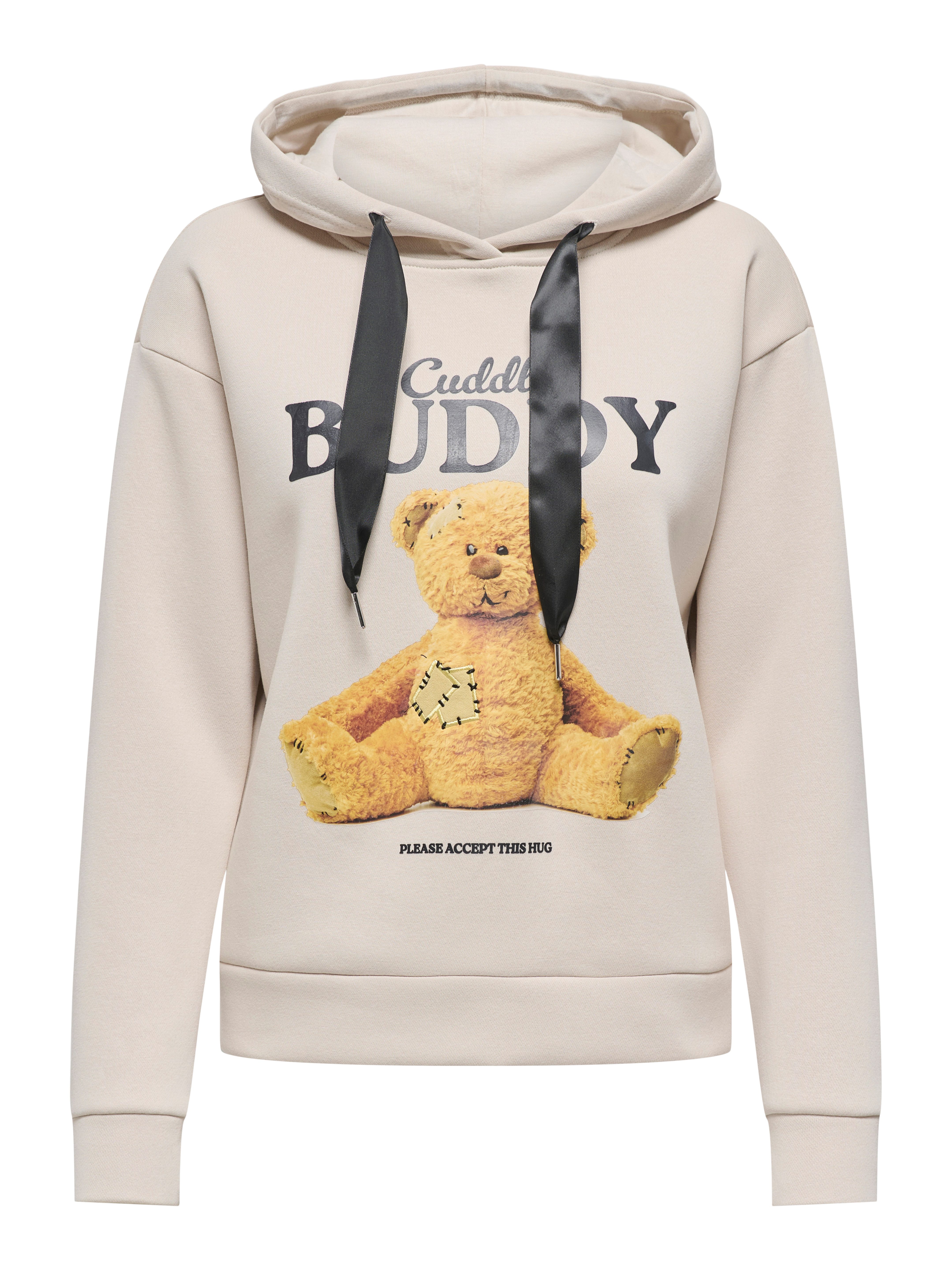 Pumice Stone Print:Buddy + black sateen strings