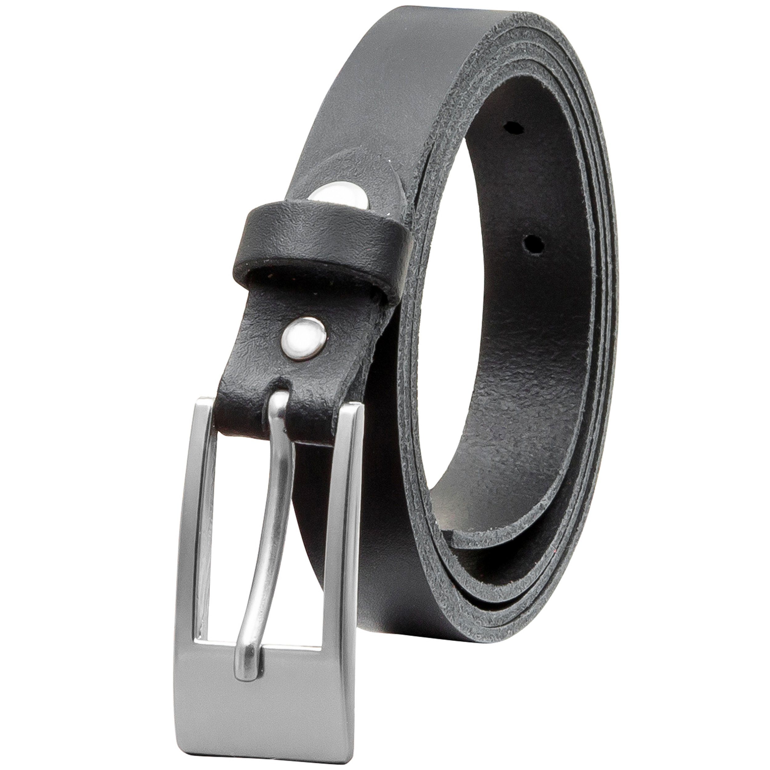 COLOGNEBELT Ledergürtel OM14-SL-Schwarz MADE IN GERMANY, Schwarz Kürzbar, 100 % Echtleder, Unisex