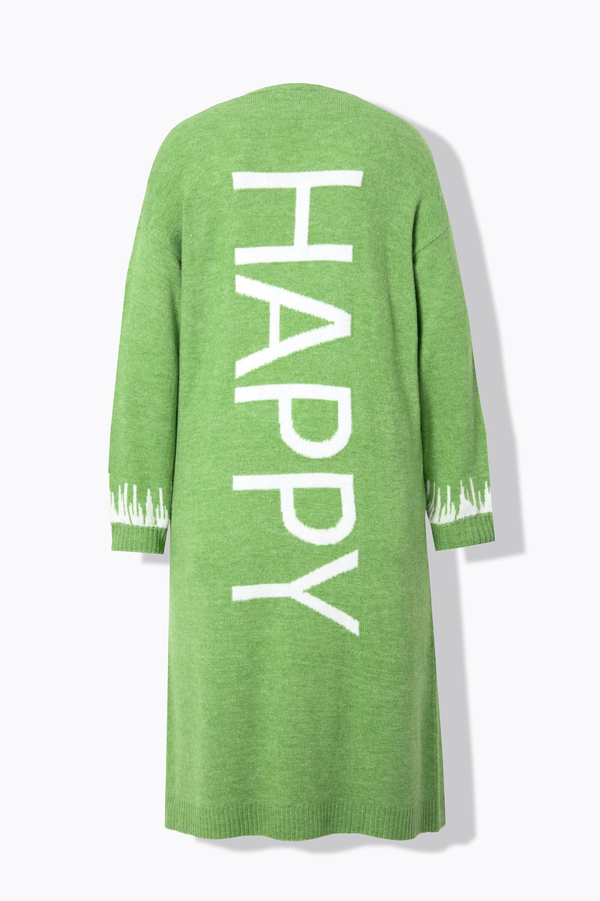 Angel of Style Strickjacke Long-Strickjacke Straight Fit HAPPY-Statements