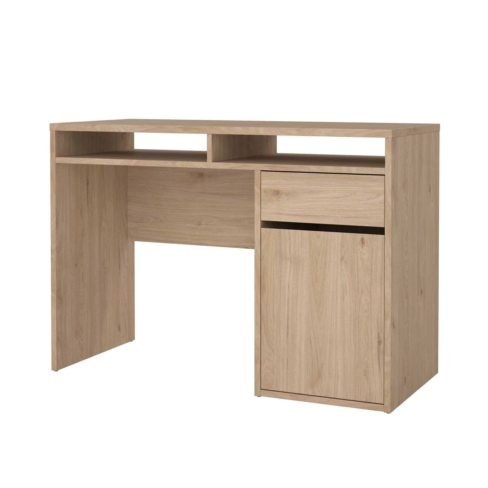 Home affaire Schreibtisch Funktion Plus, Arbeitstisch, Bürotisch, Computertisch mit 1 Tür und 1 Schublade, 2 offene Fächer Breite 110 cm
