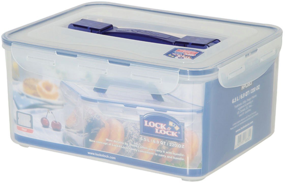 LOCK & LOCK Vorratsdose, Polyprophylen (PP), (1-tlg), rechteckig, 4,8 l mit Ablaufgitter und Tragegriff