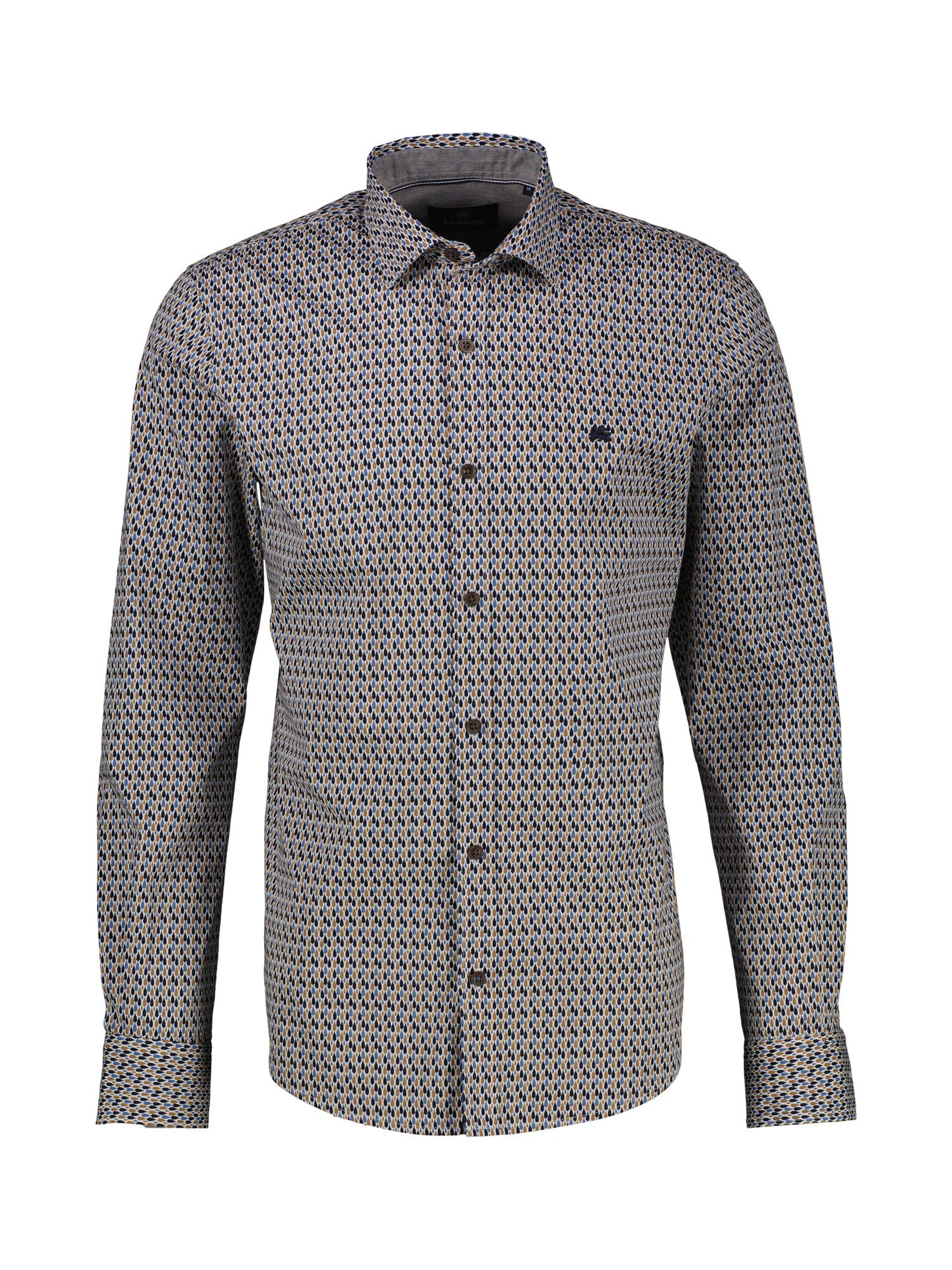 LERROS Langarmhemd LERROS Poplinhemd mit Stretchanteil