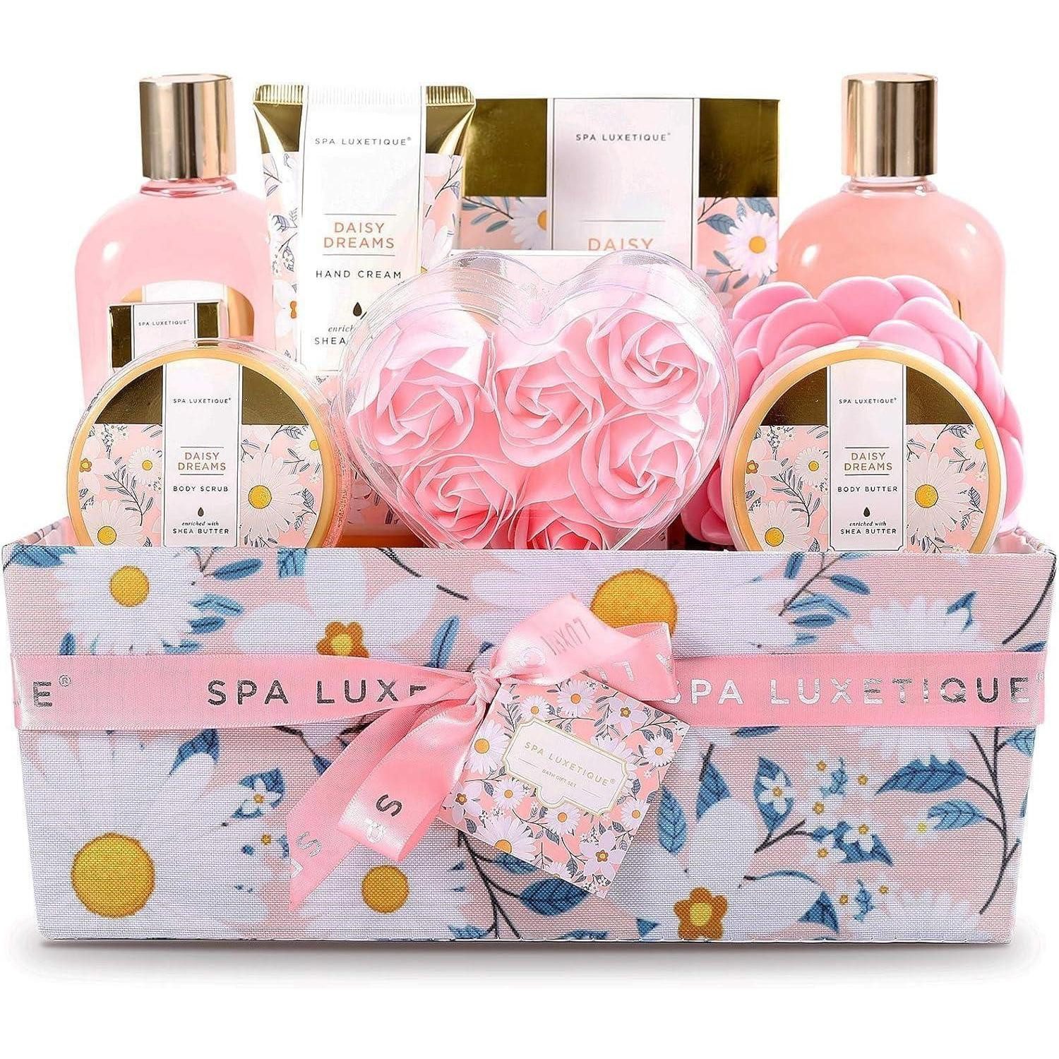 LuxusKollektion Pflege-Geschenkset Geschenkset Bad Damen Spa 12teilig Duft Wellness Gänseblümchen