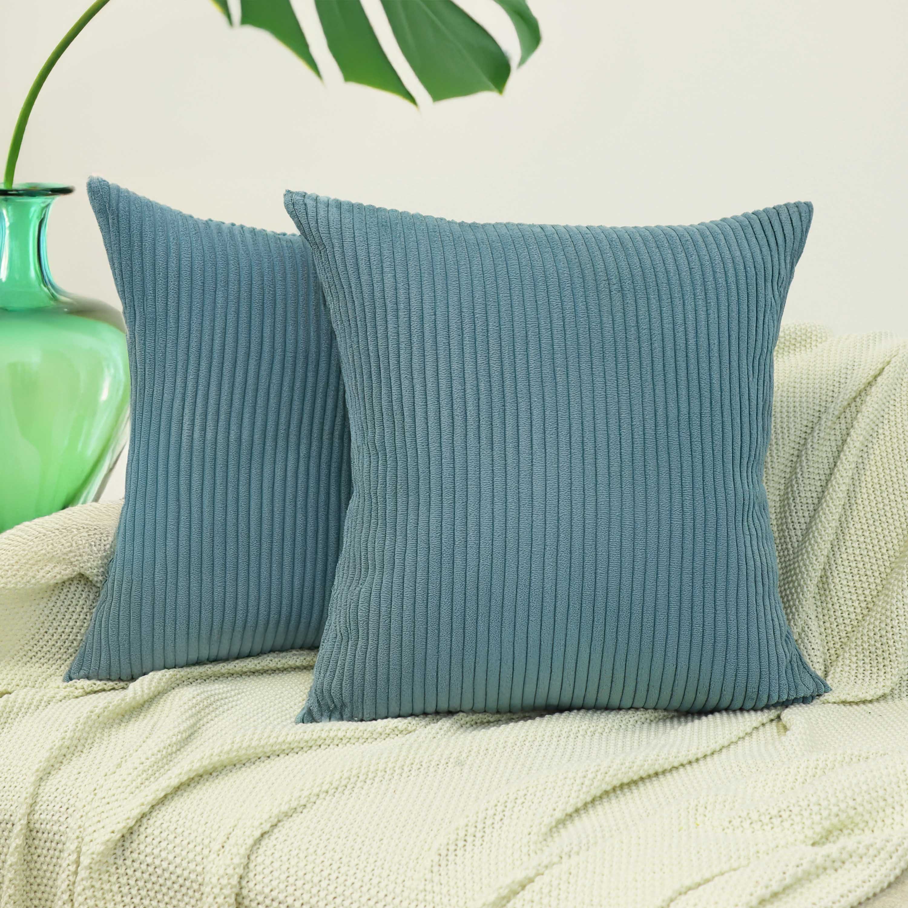 Amilian Dekokissen Sofakissen Couchkissen 2er Set - mit Füllung und Kissenbezug, weich, Hotelverschluss, formstabil