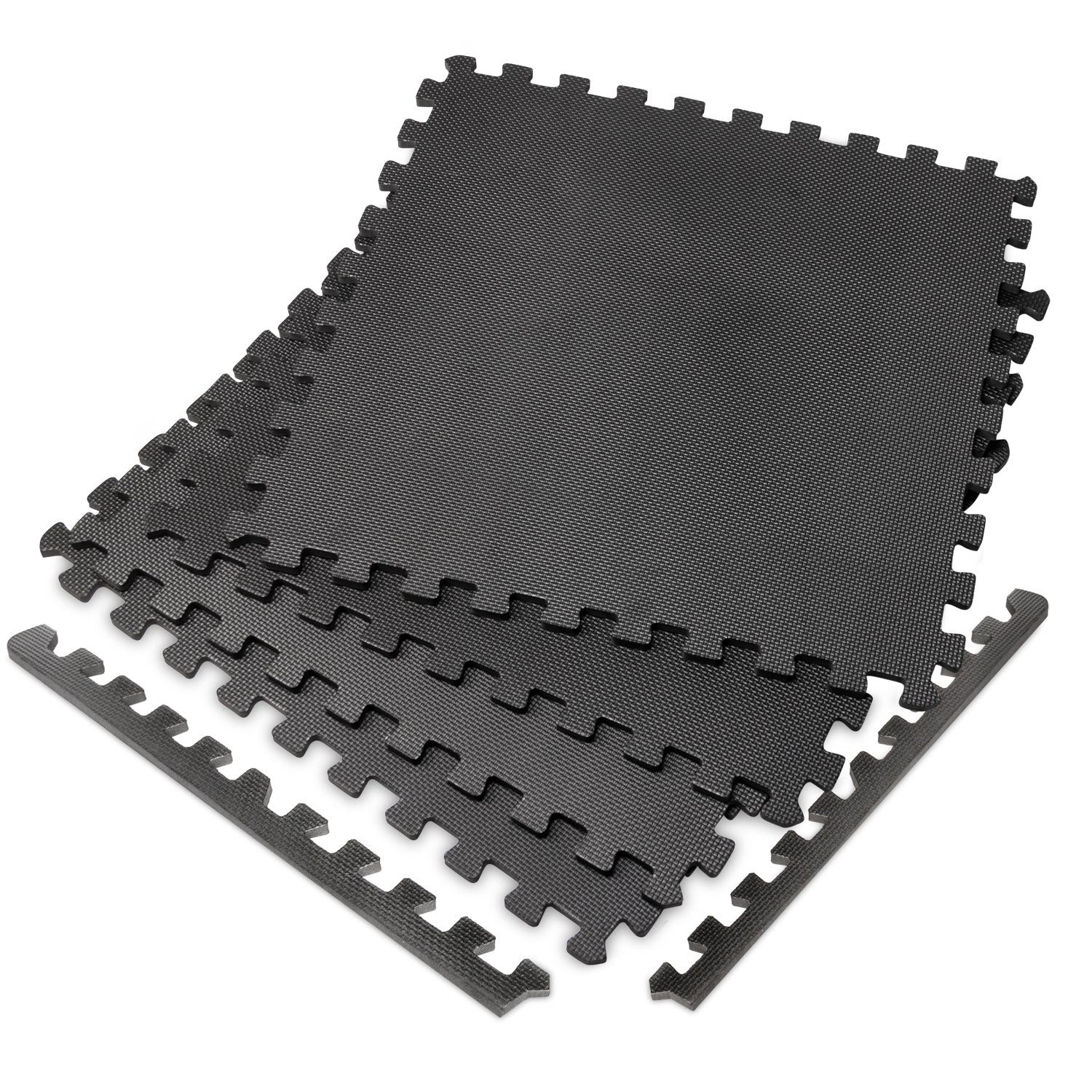 VirtuFit Fitnessmatte VirtuFit Fitness-Puzzlematte 4-teilig 120x120 cm EVA-Schaum Schwarz