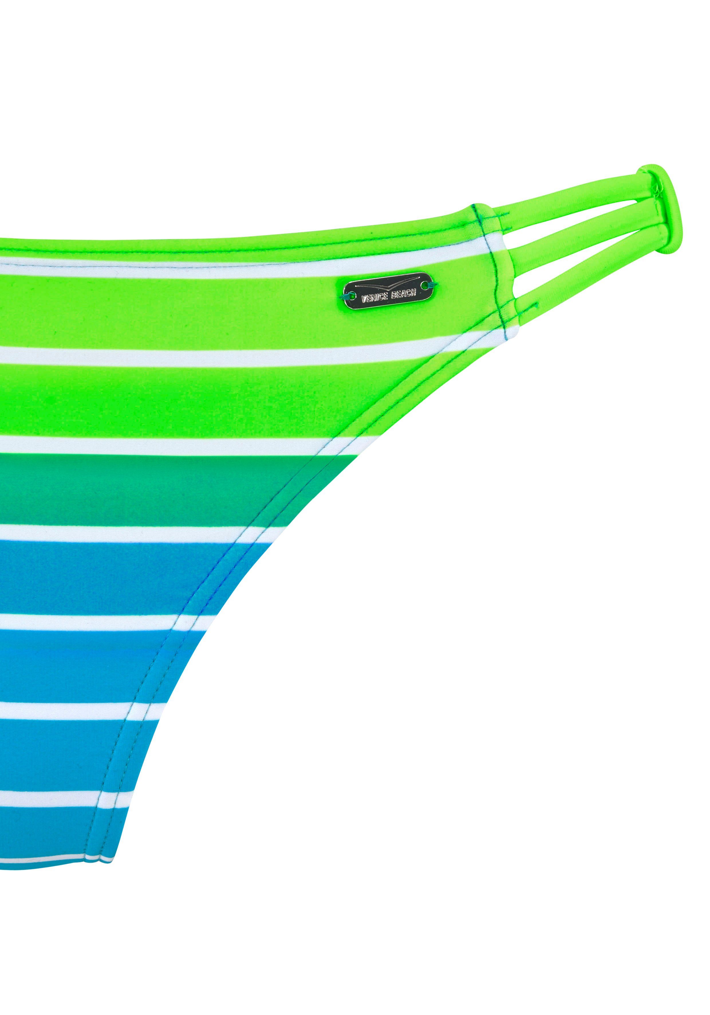 Venice Beach Bandeau-Bikini mit herausnehmbaren Cups, abnehmbare Träger, mit seitlichen Stäbchen