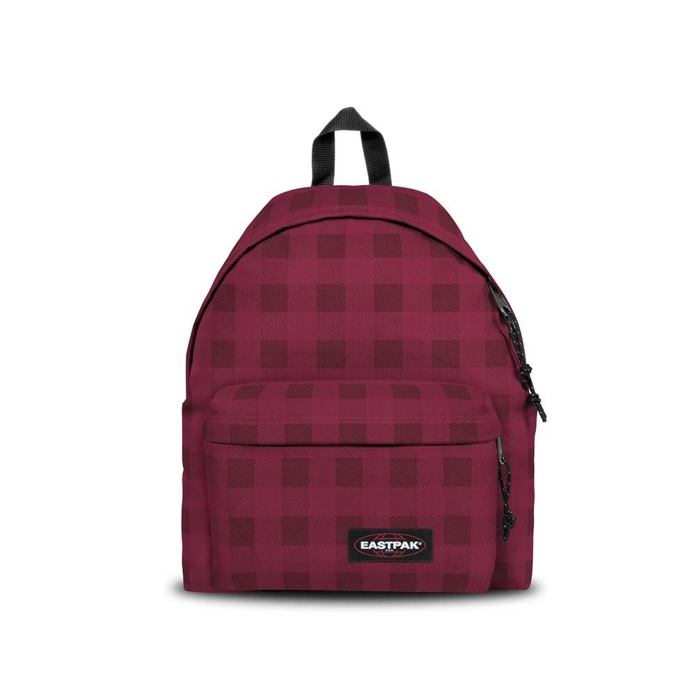 Eastpak Rucksack PADDED PAK'R, 24L, Laptopfach, Gepolstertes Rückenteil, Checker Burgundy (rot)