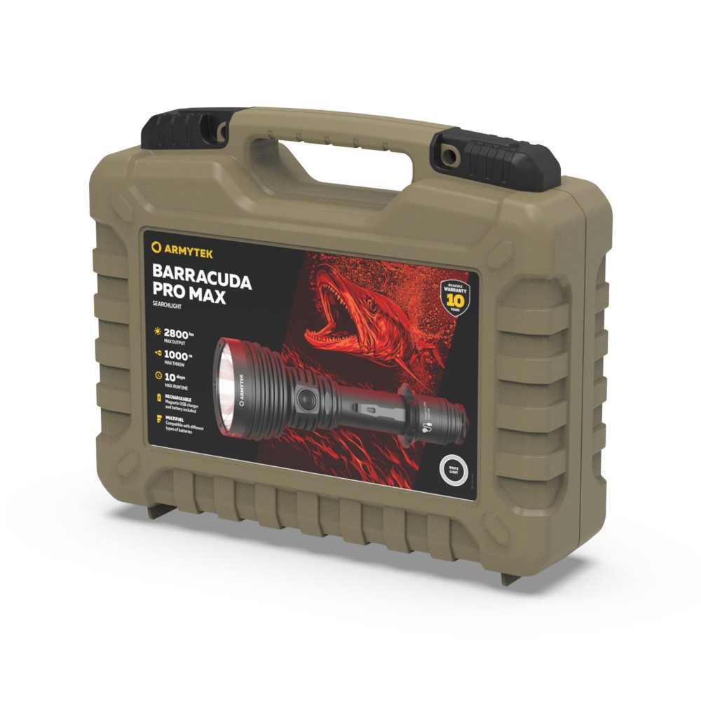 Armytek LED Taschenlampe Armytek Barracuda Pro Max kalt-weiß 2800 lm - 1000 m Leuchtweite