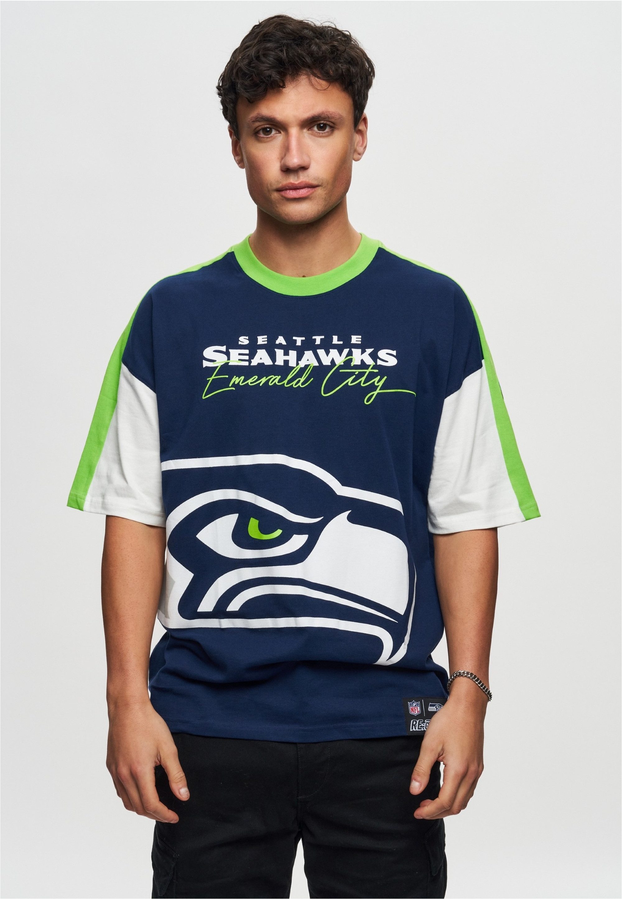 Recovered T-Shirt NFL Seahawks Seattle Cut and Sew Oversized für alle Seatt günstig online kaufen