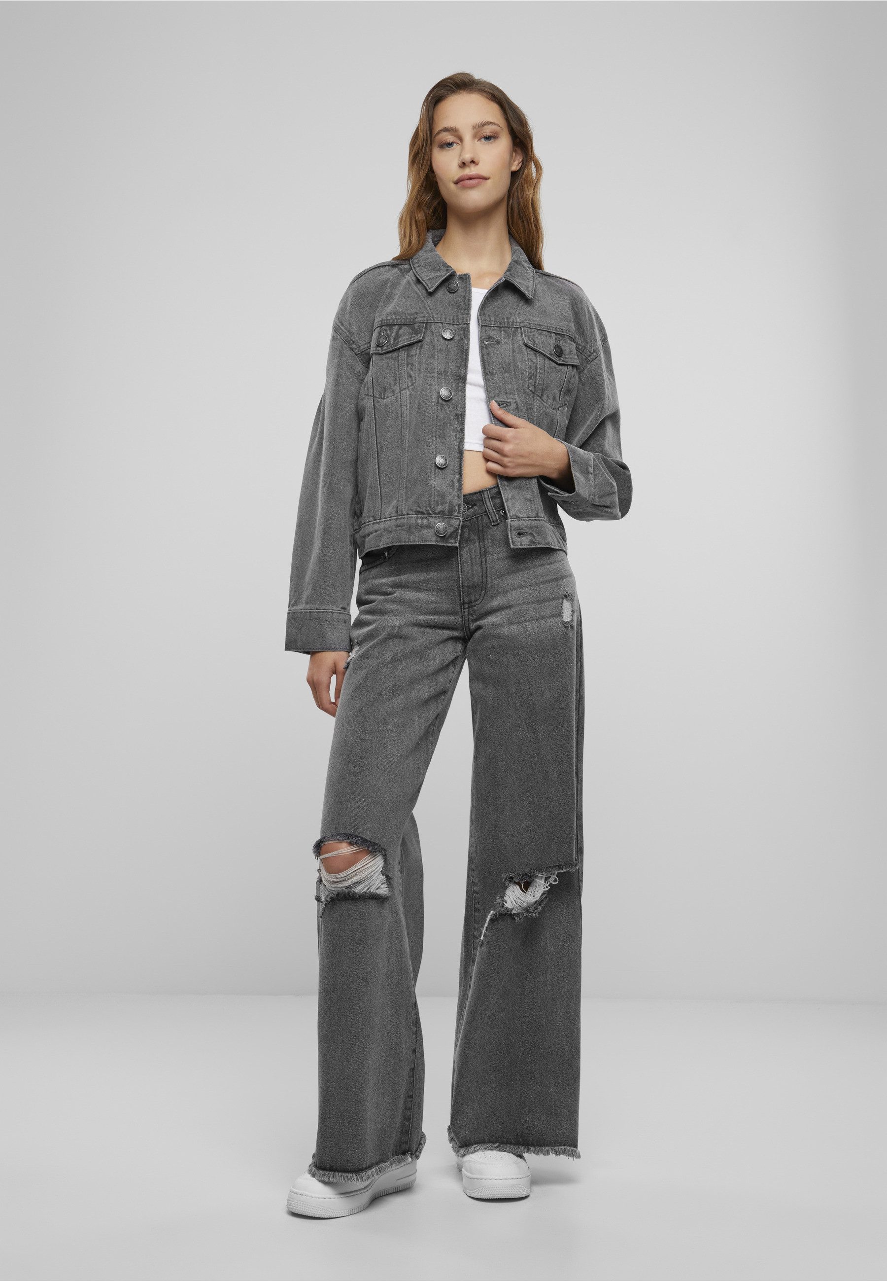URBAN CLASSICS Jeansjacke Urban Classics Ladies 80‘s Oversized Denim Jacket (1-St)