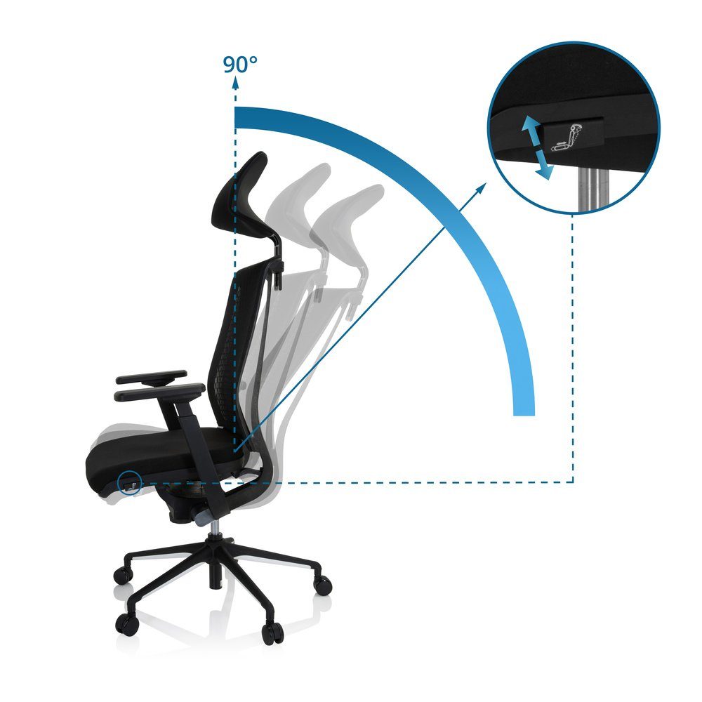 hjh OFFICE Drehstuhl St), MA MOVE Bürostuhl Profi ergonomisch Stoff/Netzstoff (1 Schreibtischstuhl