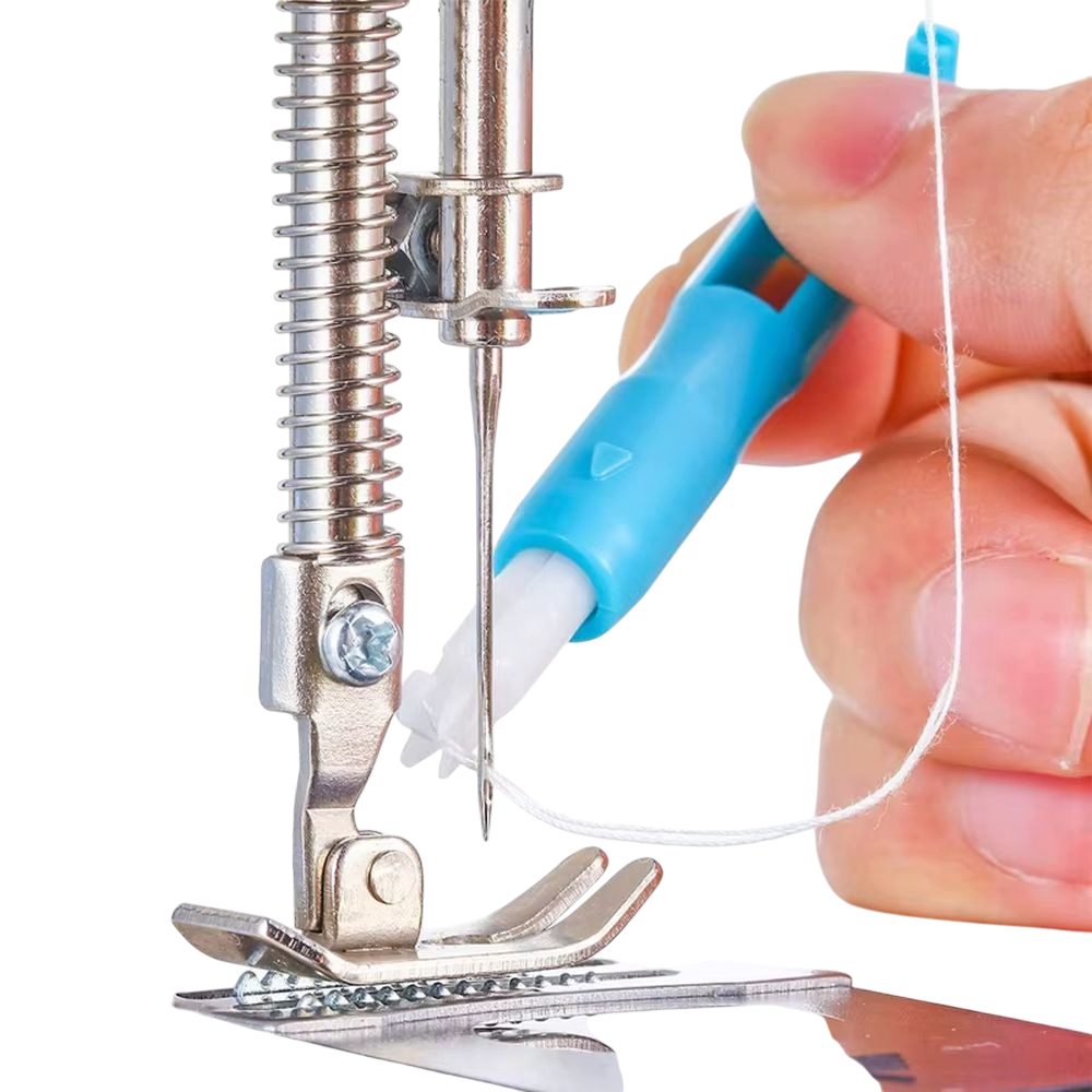 Nähnadeln Nadeleinfädler mit Halterung Nähmaschine automatischer Einsetzer DE.